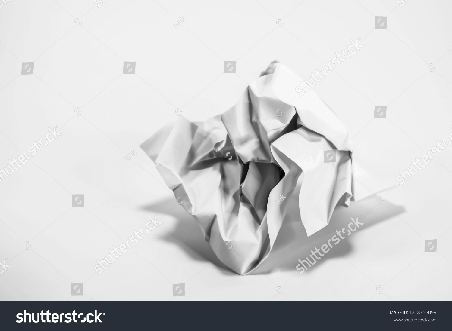 Crumpled Paper Ball Isolated On White Stock Photo 1218355099 | Shutterstock