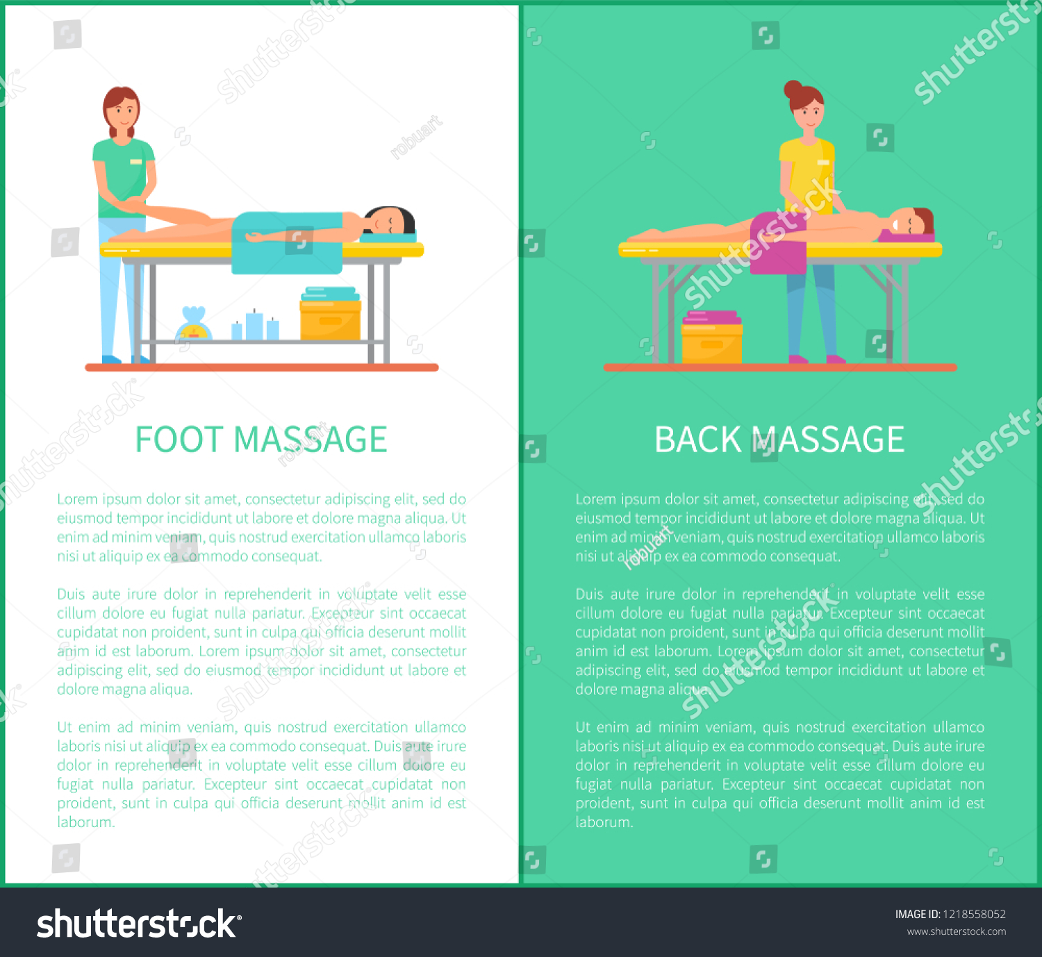 Back Foot Medical Massage Session Cartoon Stock Vector (royalty Free 