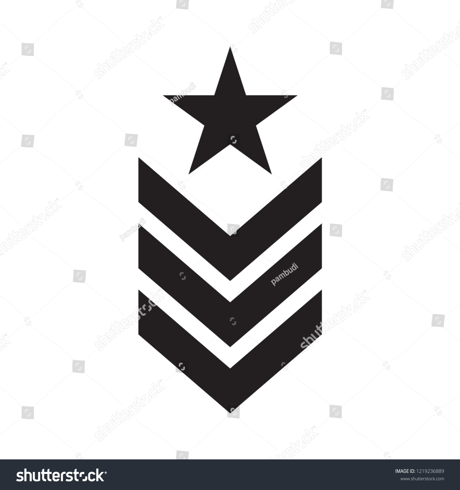 Military Rank Icon Trendy Flat Design Stock Vector (Royalty Free ...