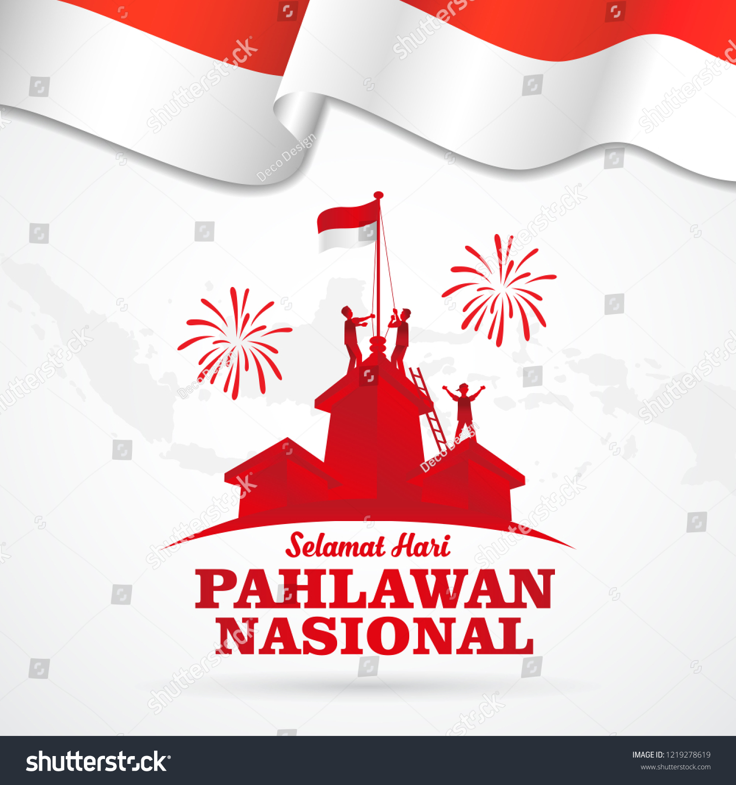 Vector Illustration Selamat Hari Pahlawan Nasional Stock Vector ...