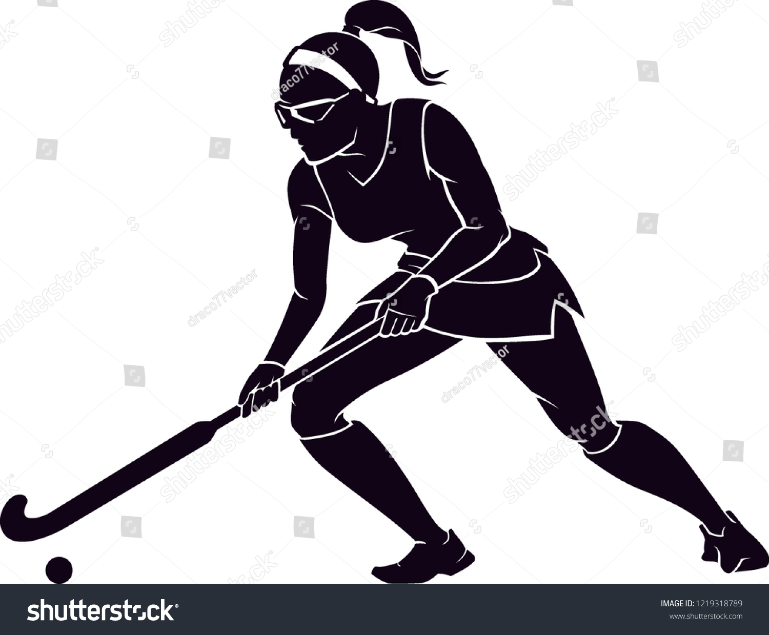 Хоккей на траве женщины рисунок