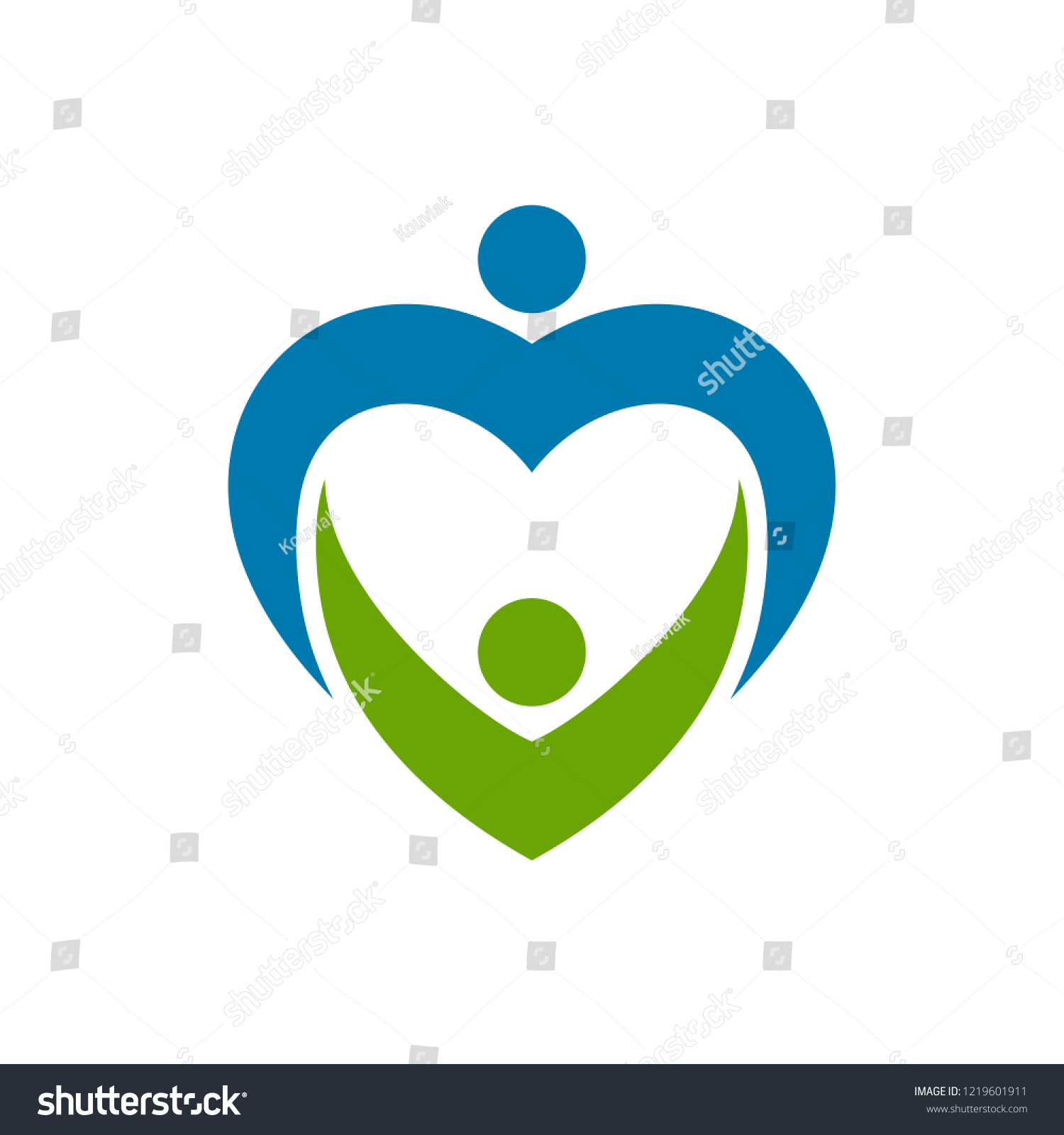 Connected Care Logo Design Template Stock Vector (Royalty Free ...