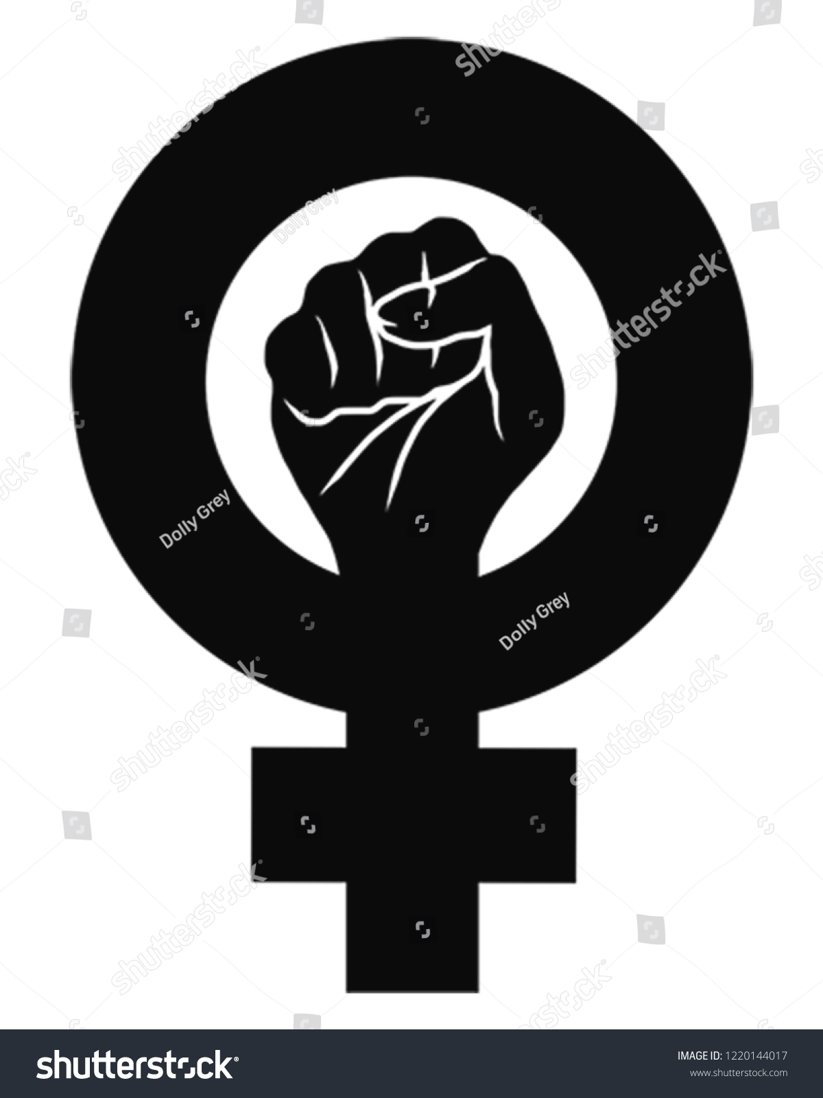 Feminist Symbol Illustration Stock Illustration 1220144017 Shutterstock 1071