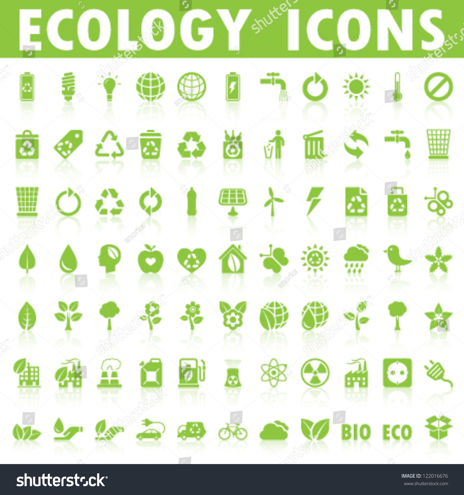 Ecology Icons Stock Vector (Royalty Free) 122016676 | Shutterstock