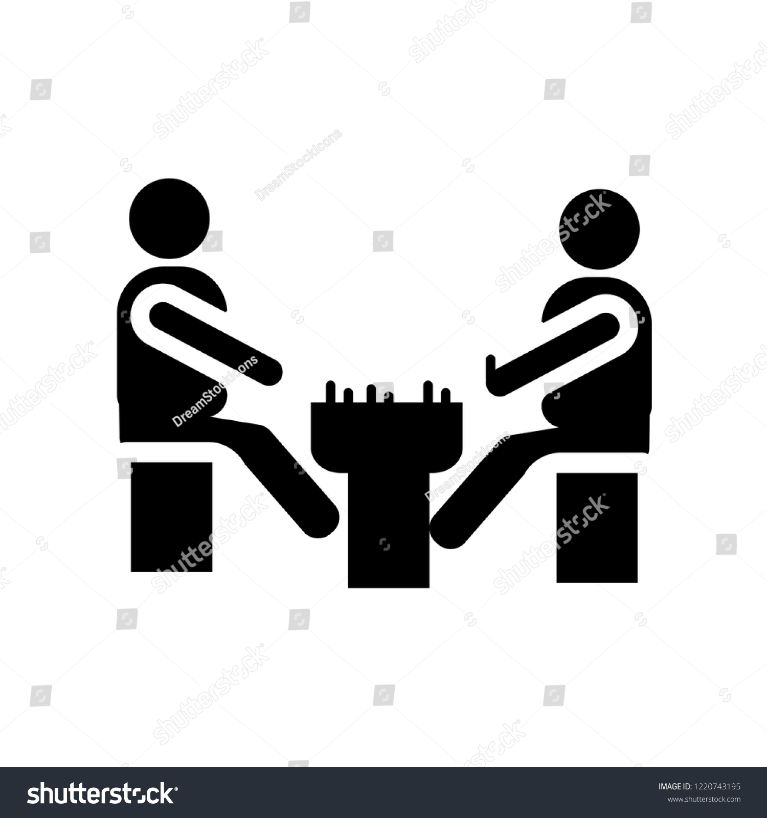 People Playing Board Games Icon Icon Stock Vector (Royalty Free ...