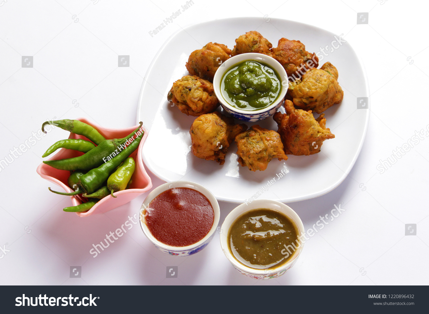 Isolated Top View Basin Pakora Tomato Stock Photo 1220896432 | Shutterstock