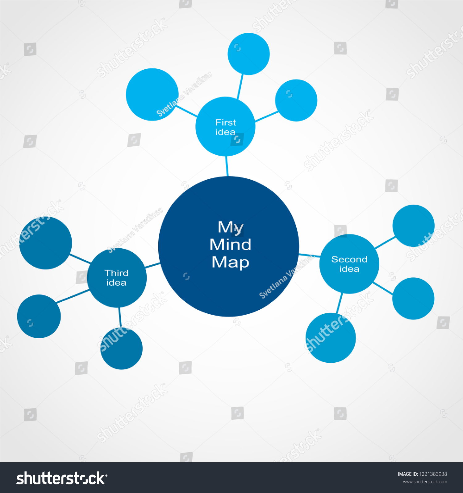 Abstract Mind Map Infographic Vector Graphic Stock Vector (Royalty Free ...