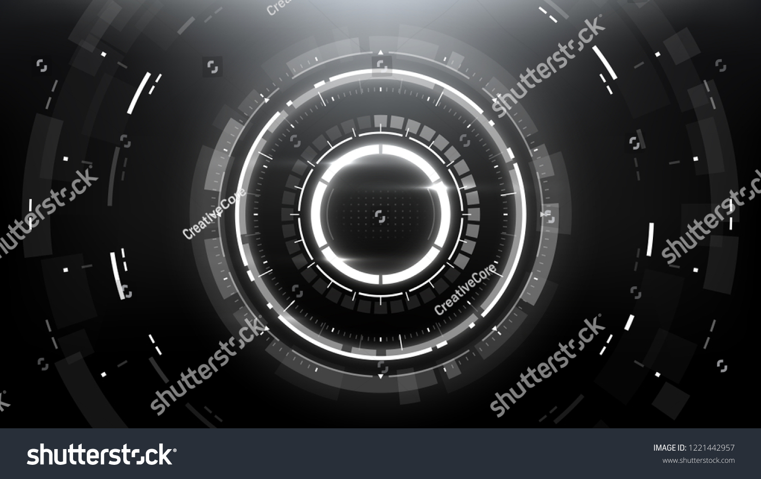 Futuristic Technology Abstract Circlular Background Vector Stock Vector ...