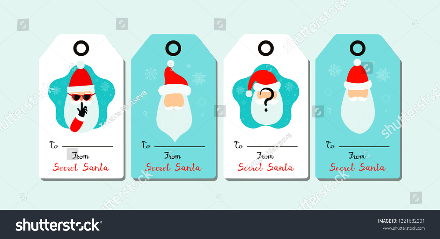 Christmas Gift Tags Vector Template Modern Stock Vector ...