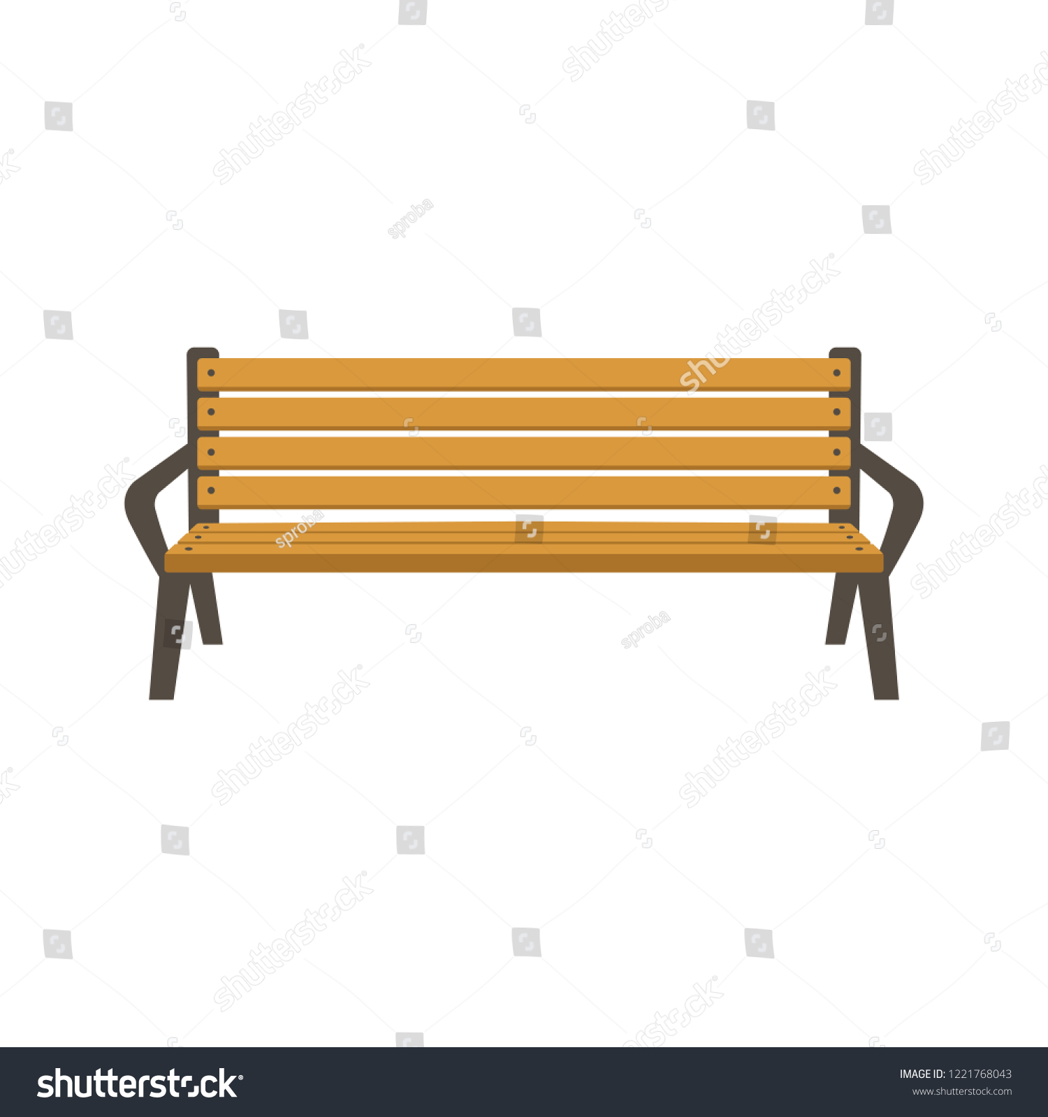 Park Bench Vector Illustration Flat Style Stock Vector Royalty Free 1221768043 Shutterstock 8314