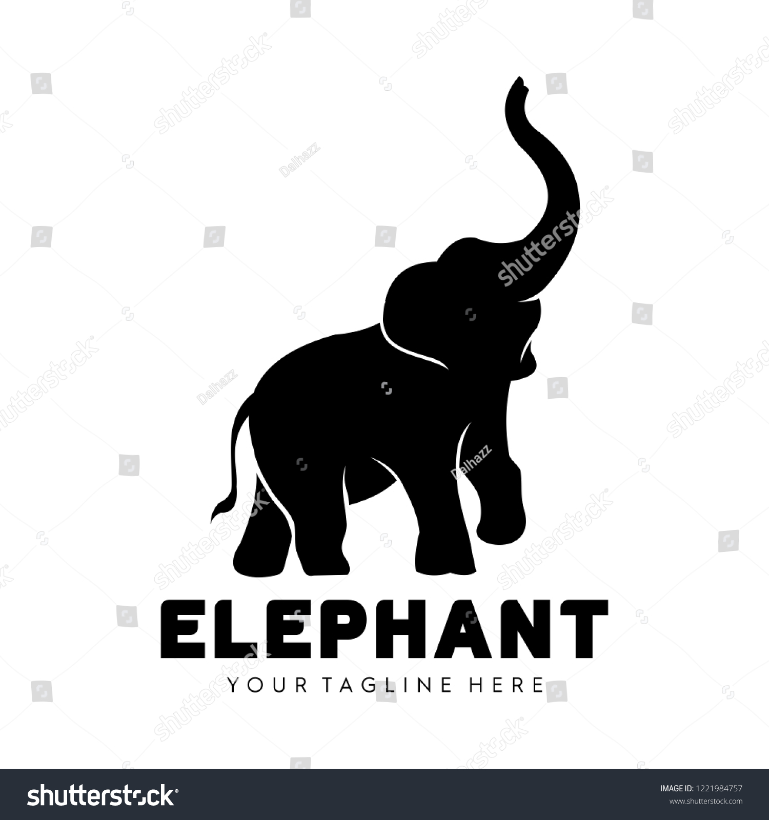 Elephant Logo Template Stock Vector (Royalty Free) 1221984757 ...