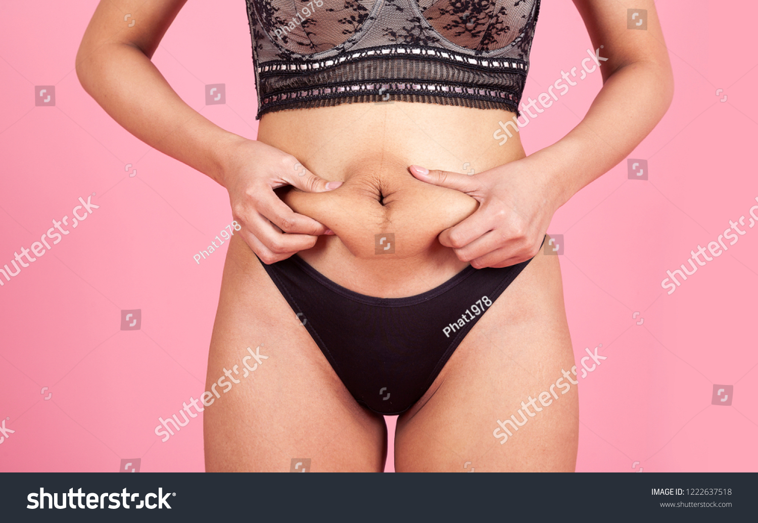 Image Sexy Woman Belly Fat Showing