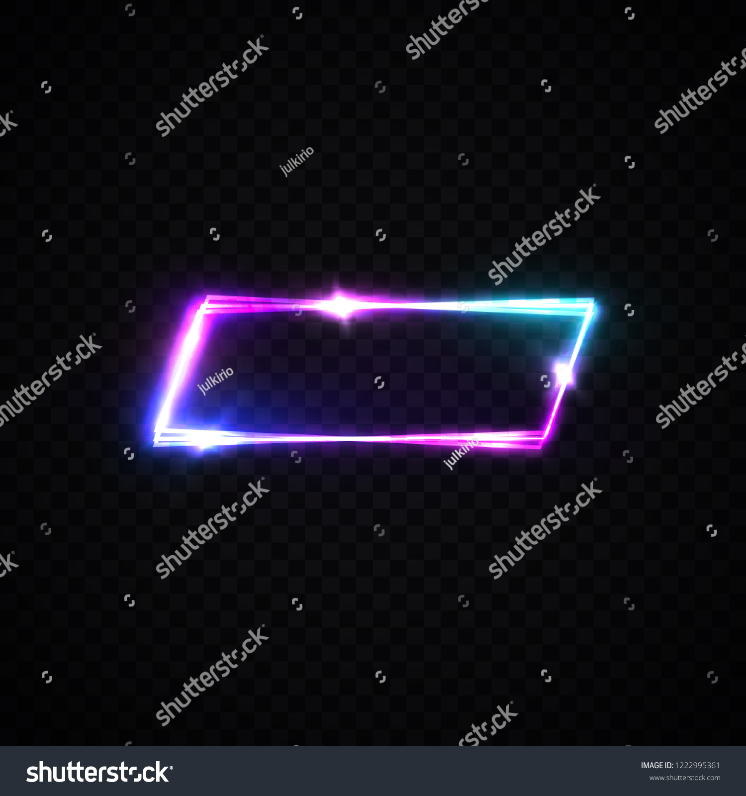 Neon Sign Template On Transparent Background Stock Vector (Royalty Free ...