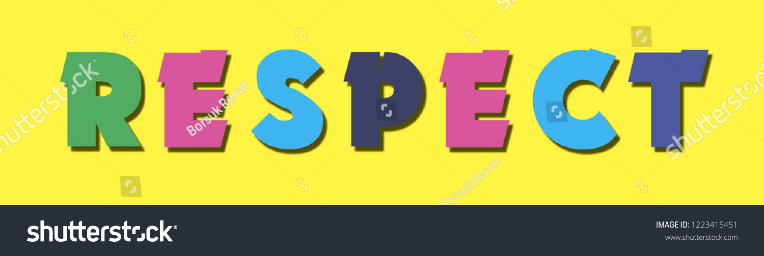 Respect Rainbow Letters Banner Stock Illustration 1223415451 | Shutterstock