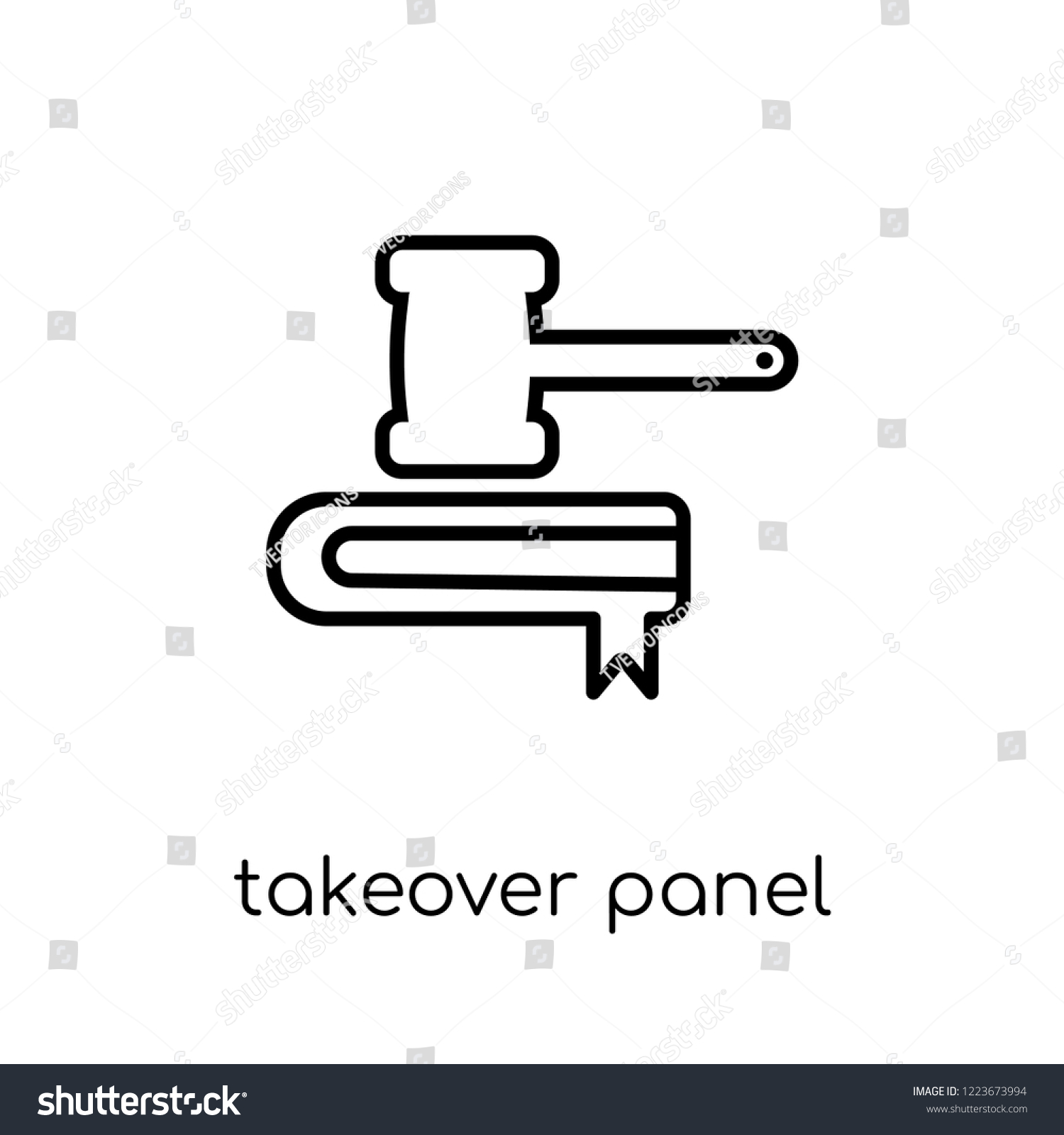 Takeover Panel Icon Trendy Modern Flat Stock Vector (Royalty Free