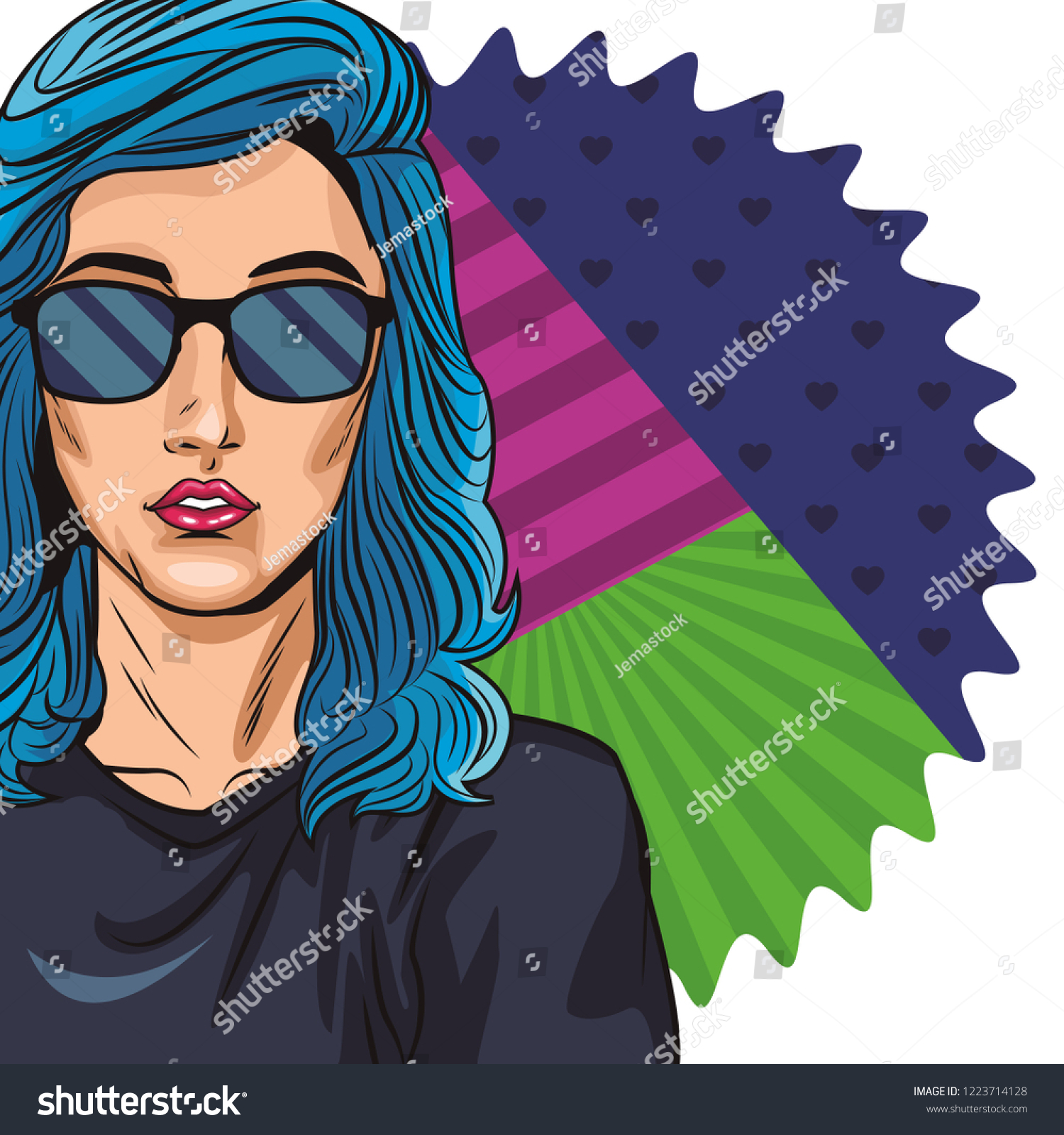 Pop Art Woman Cartoon Vector De Stock Libre De Regalías 1223714128 Shutterstock 6013