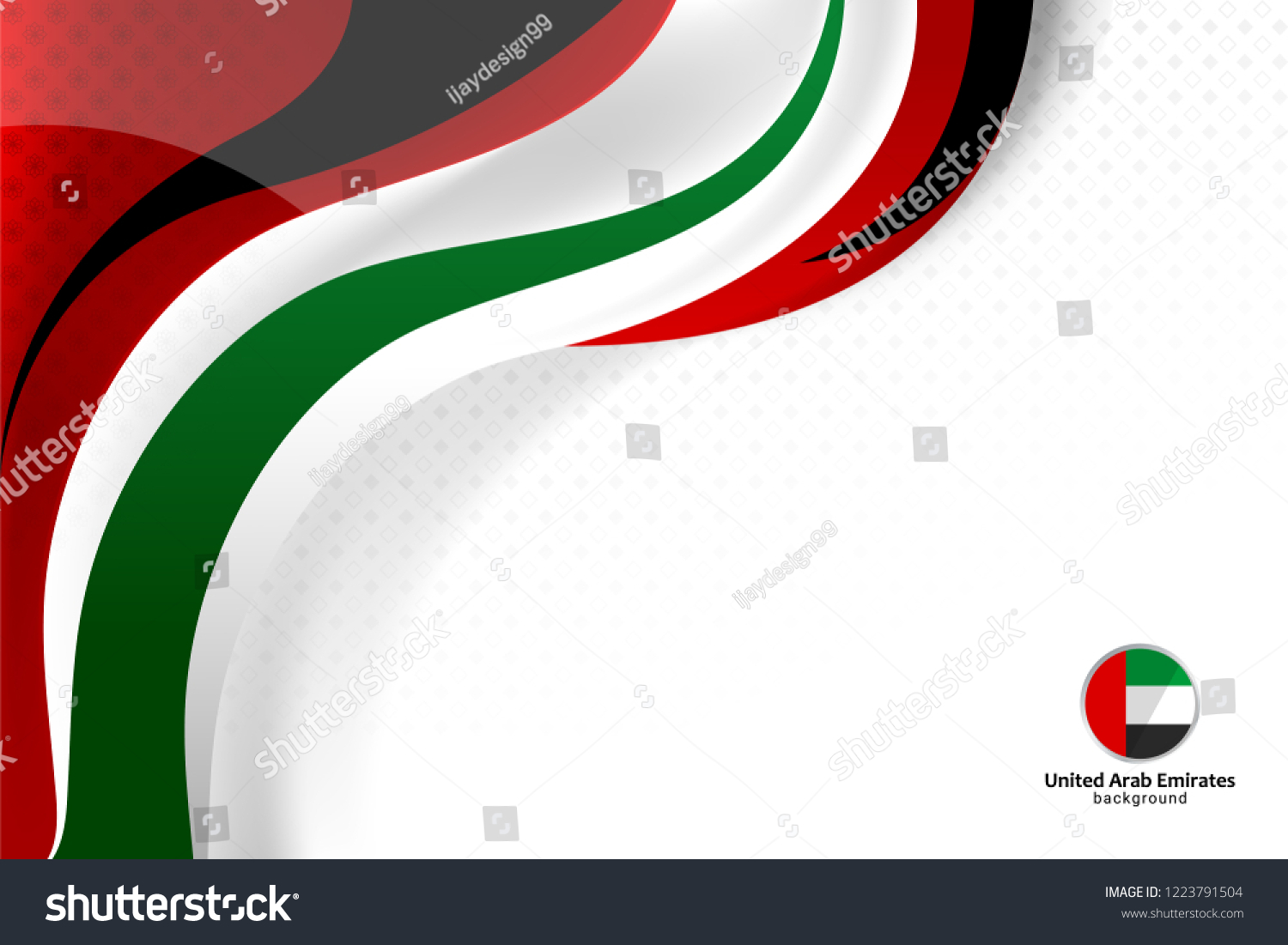 National Flag United Arab Emirates Background Stock Vector (Royalty ...