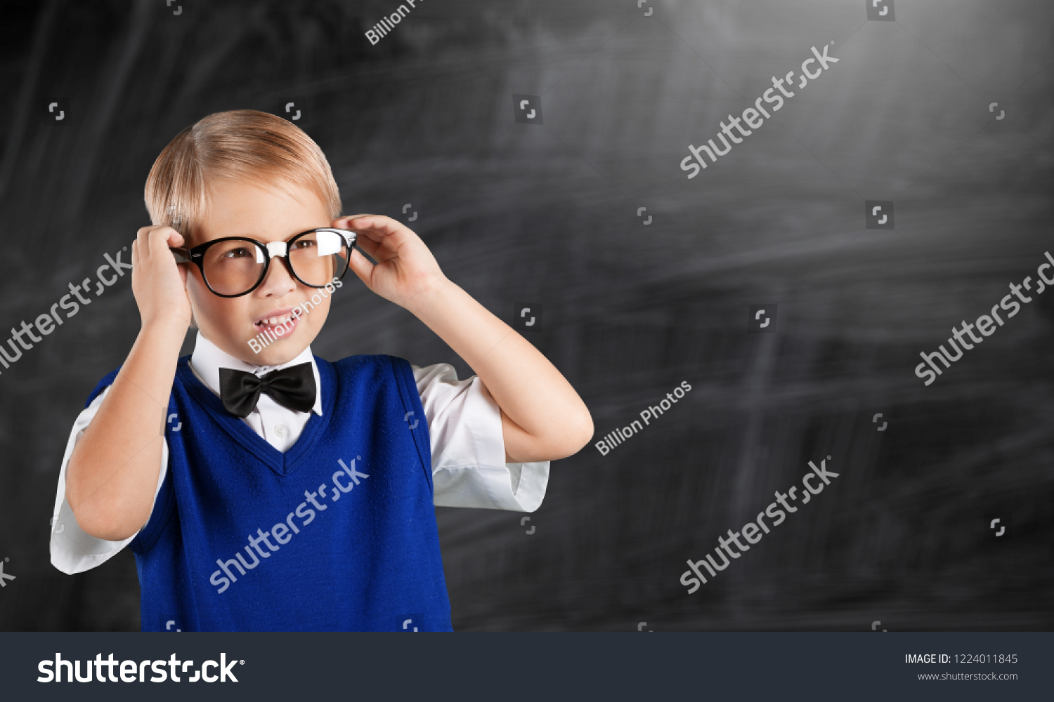 Back School Funny Little Boy Stock Photo 1224011845 