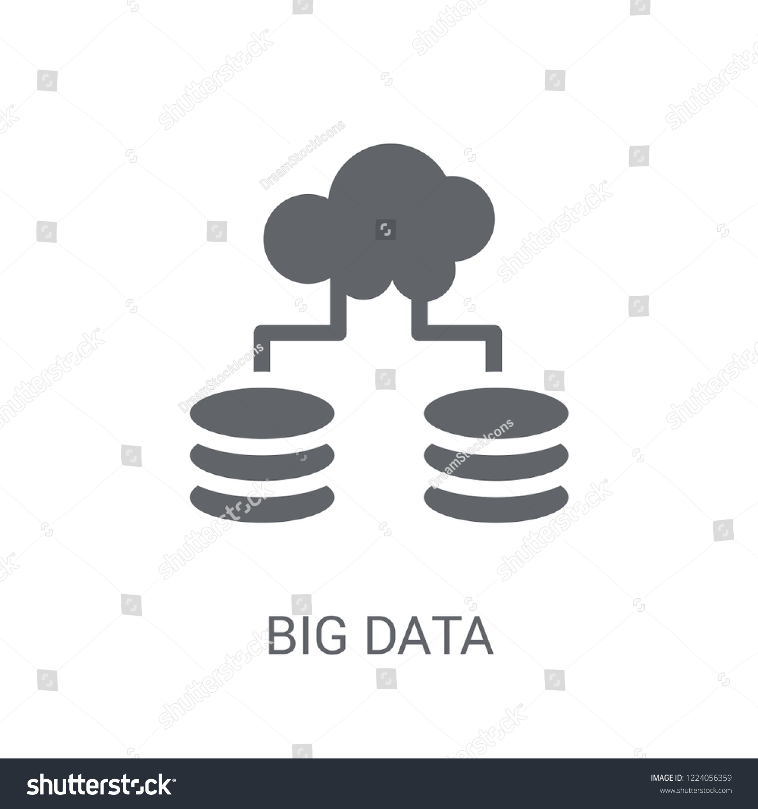 Big Data Icon Trendy Big Data Stock Vector (Royalty Free) 1224056359 ...