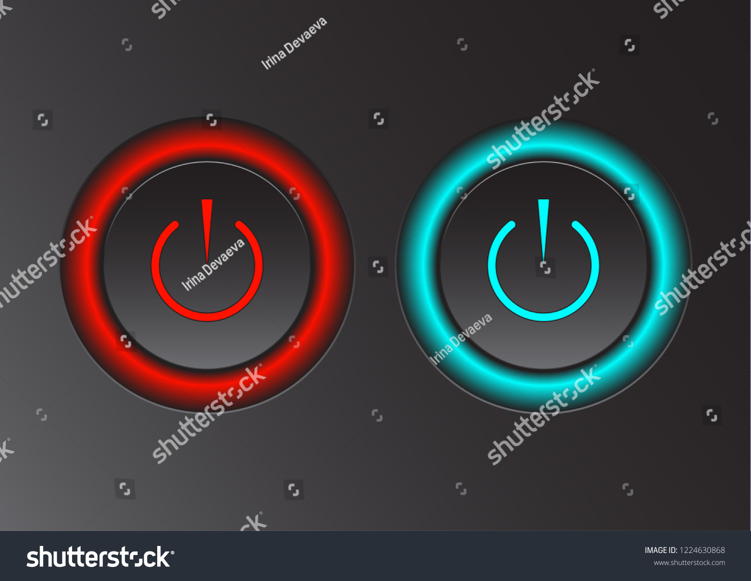 Power Icon Vector Illustration On Dark Stock Vector (Royalty Free ...