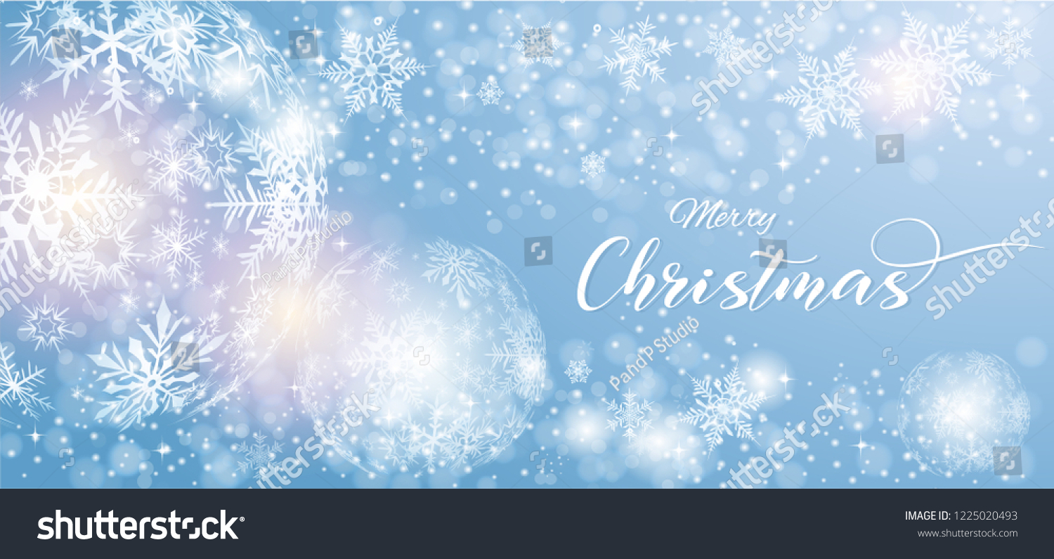 Abstract Christmas Banner Background Falling Snowlight Stock Vector ...