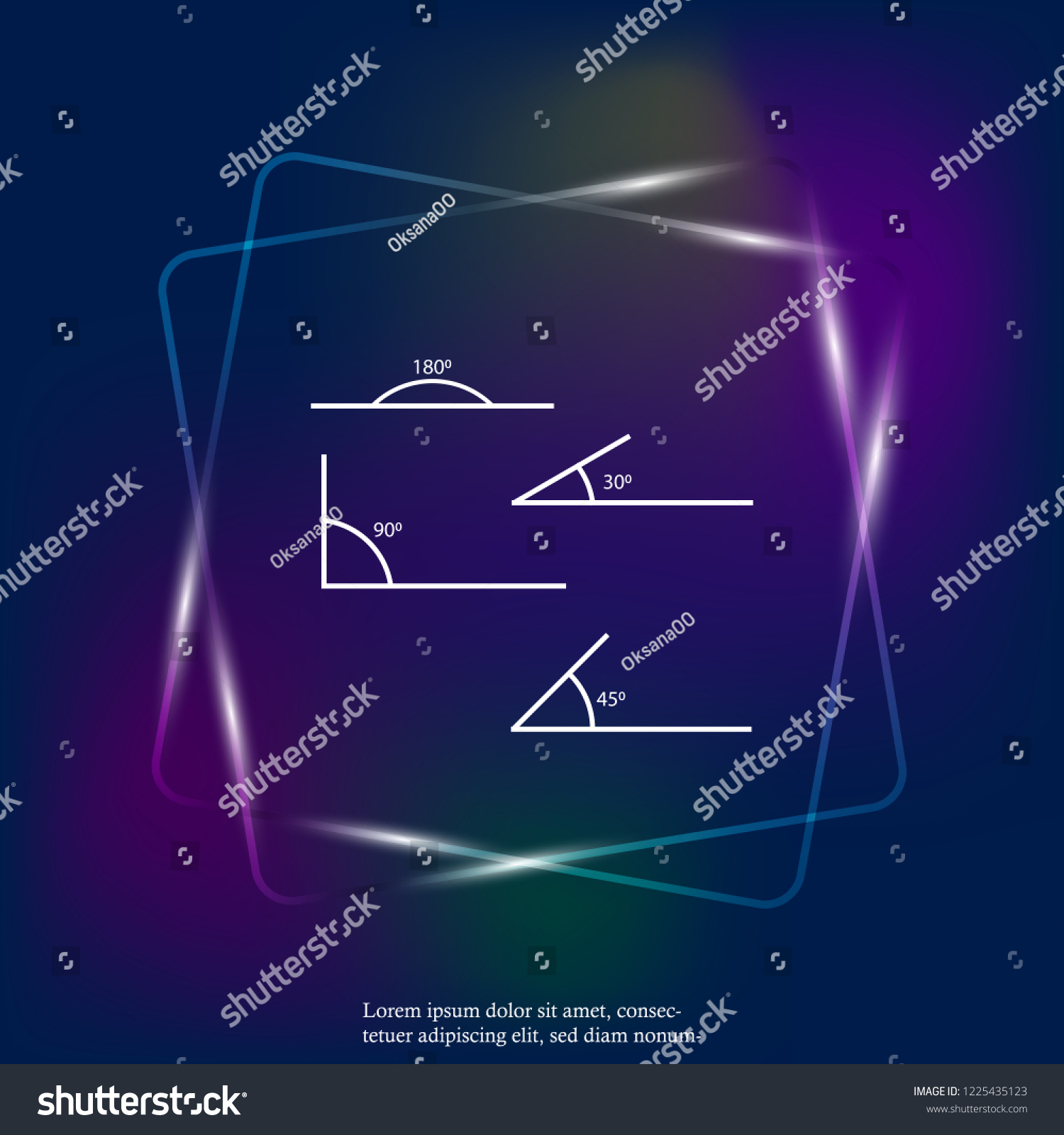 Angle 180 453090 Degrees Vector Neon Stock Vector Royalty Free 1225435123 Shutterstock 7772