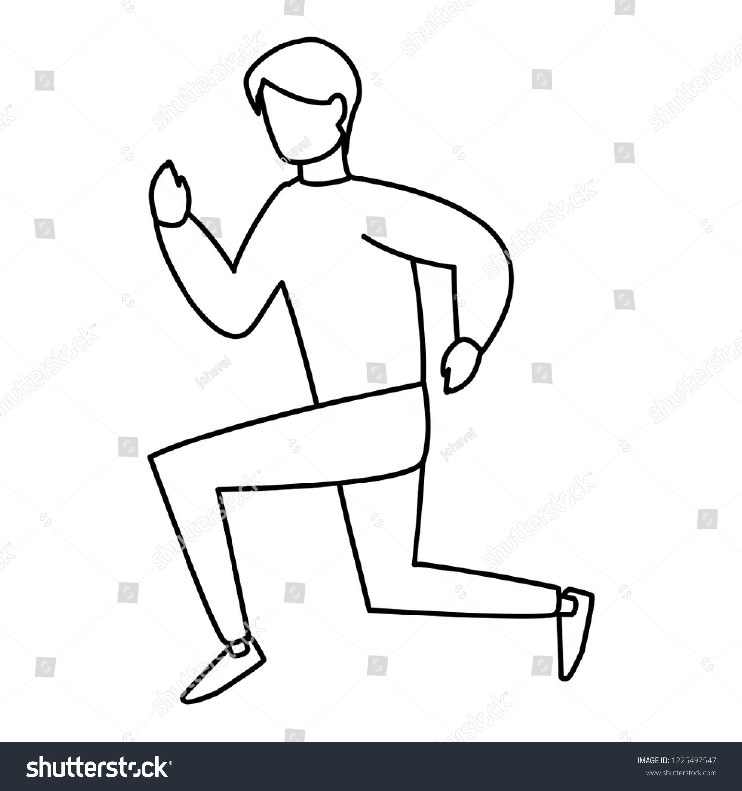 Рисунок бегущего человека в движении