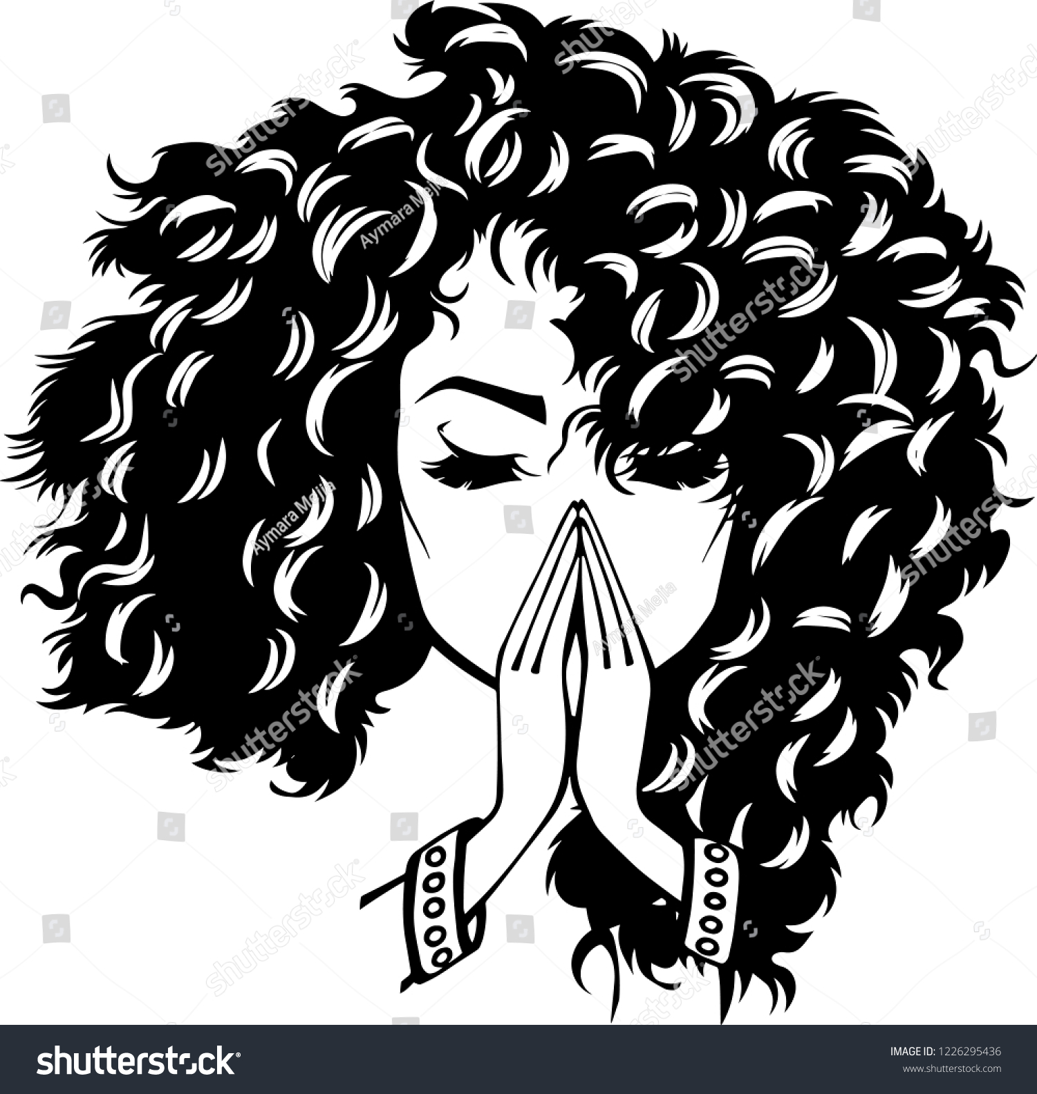 This Beautiful African American Woman Stock Illustration 1226295436 ...