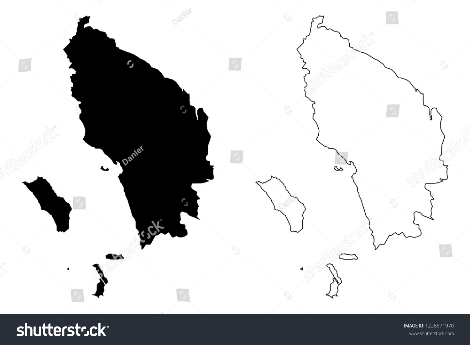 North Sumatra Subdivisions Indonesia Provinces Indonesia Stock Vector ...