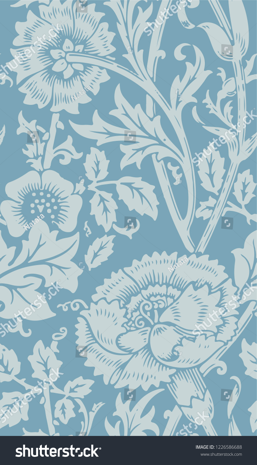 Seamles Floral Pattern William Morris Vector Stock Vector (Royalty Free ...