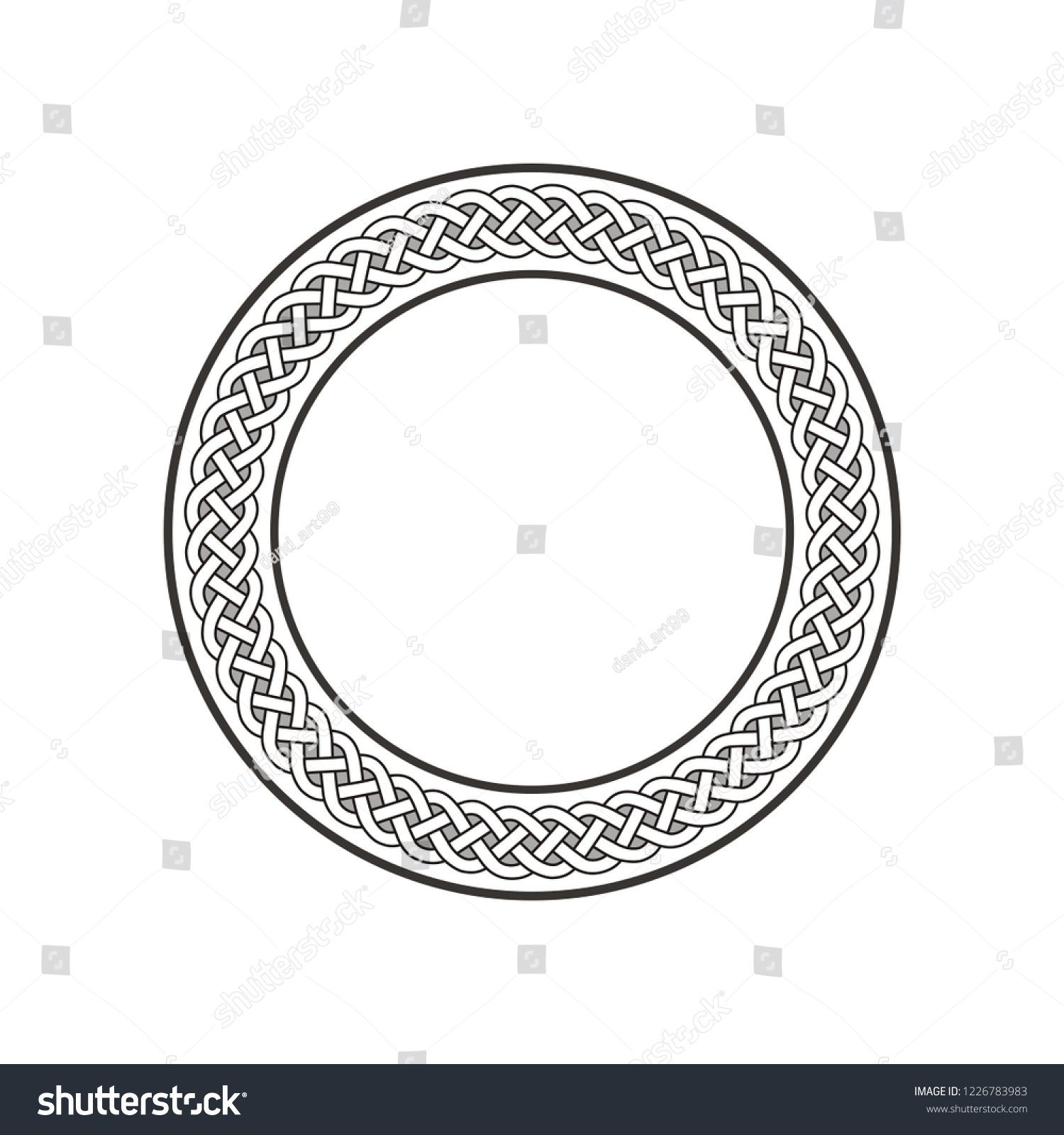 Circle Celtic Knot Meander Art Vector Stock Vector (Royalty Free ...