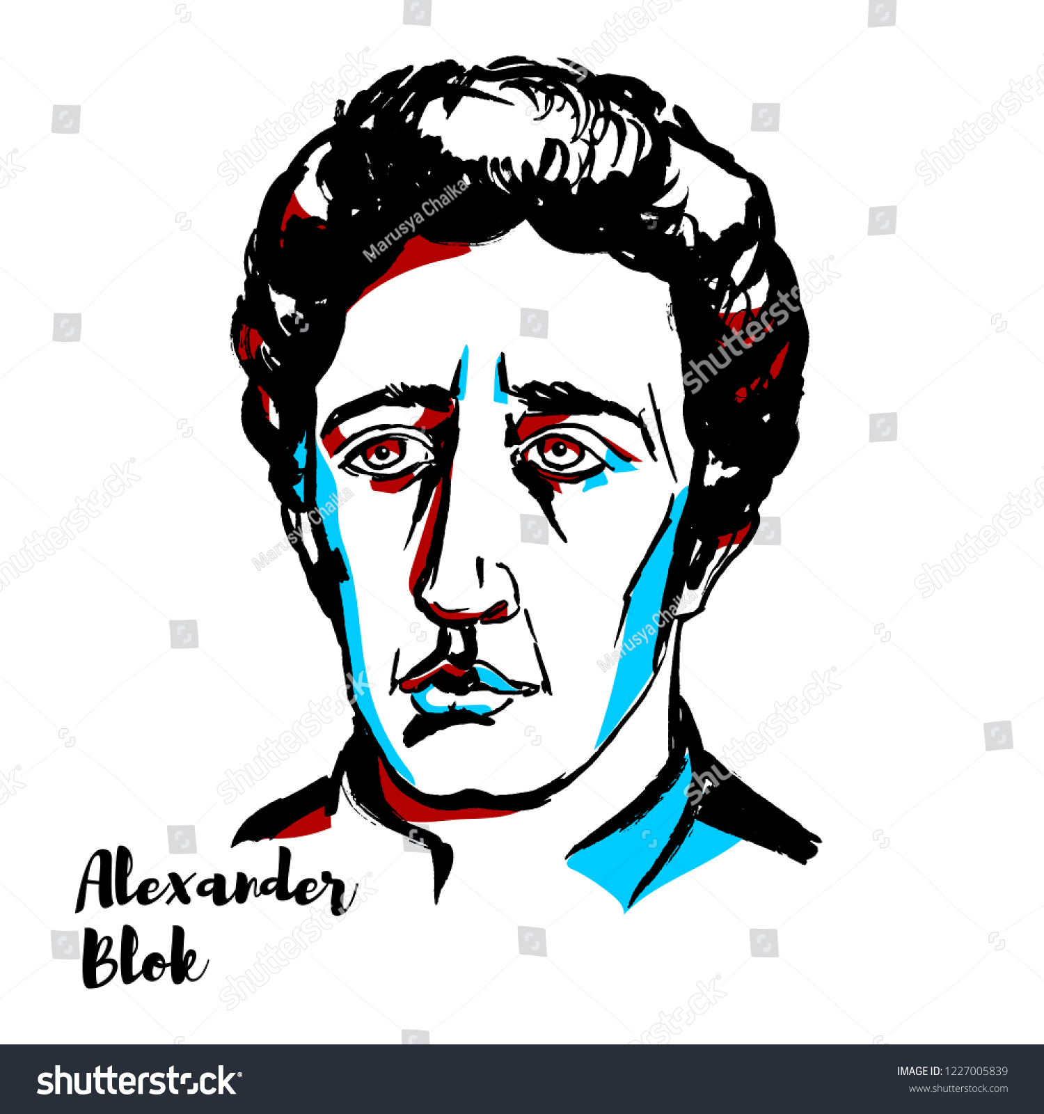 Блок Александр портрет Графика