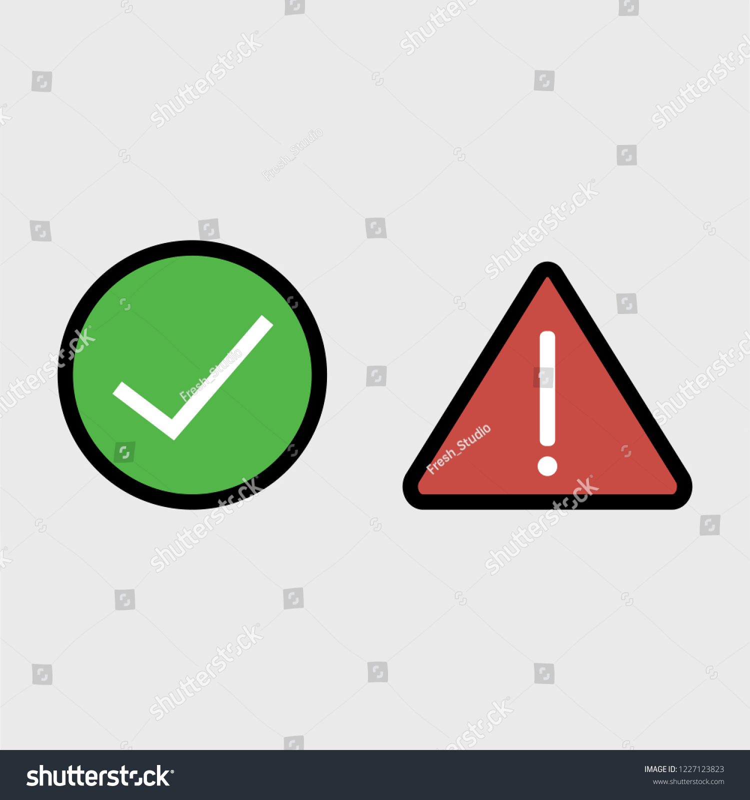 Do Dont Good Bad Icons W Stock Vector (Royalty Free) 1227123823 ...