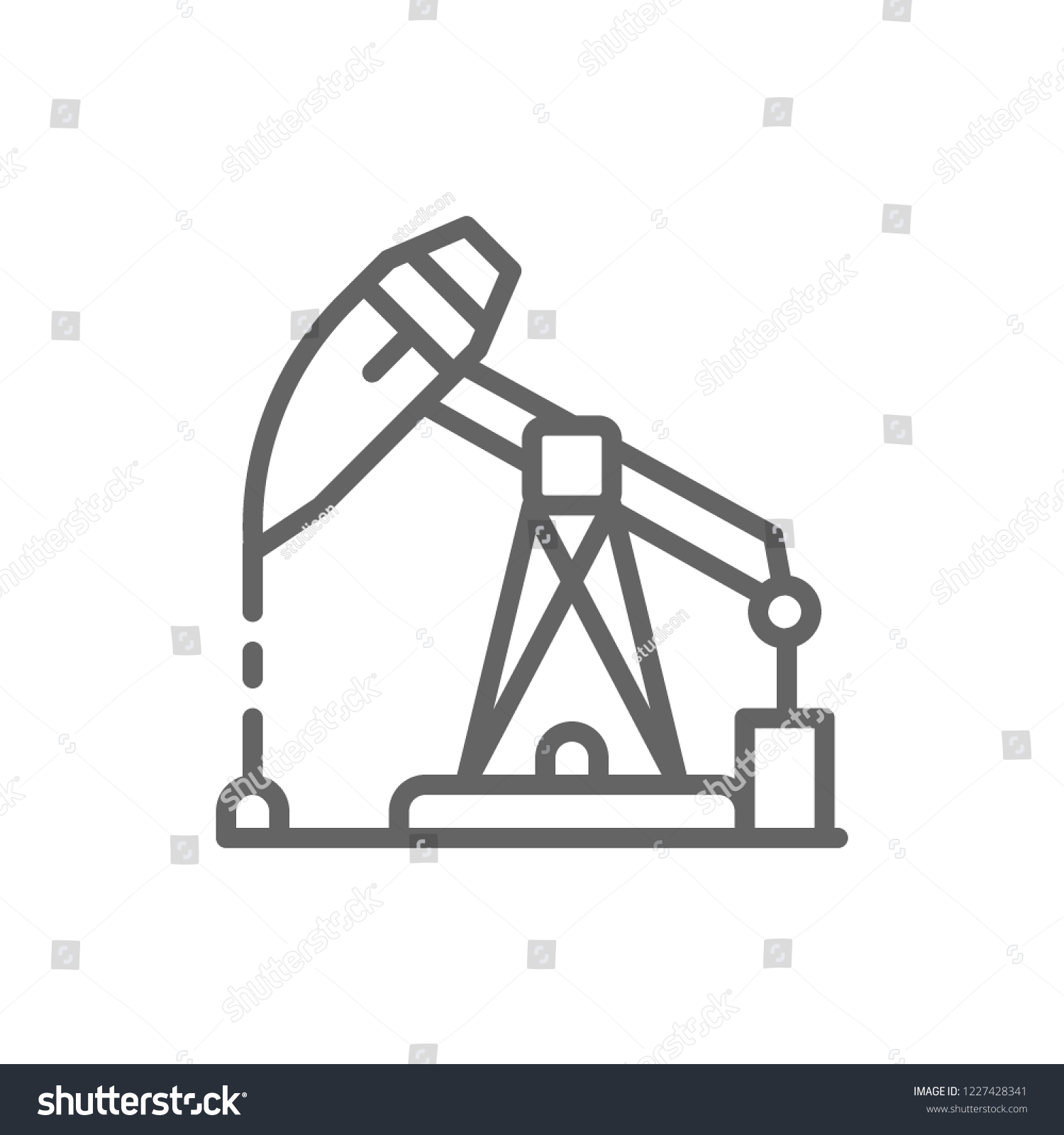 Vector Oil Rig Petrol Station Pump Stock Vector (Royalty Free ...