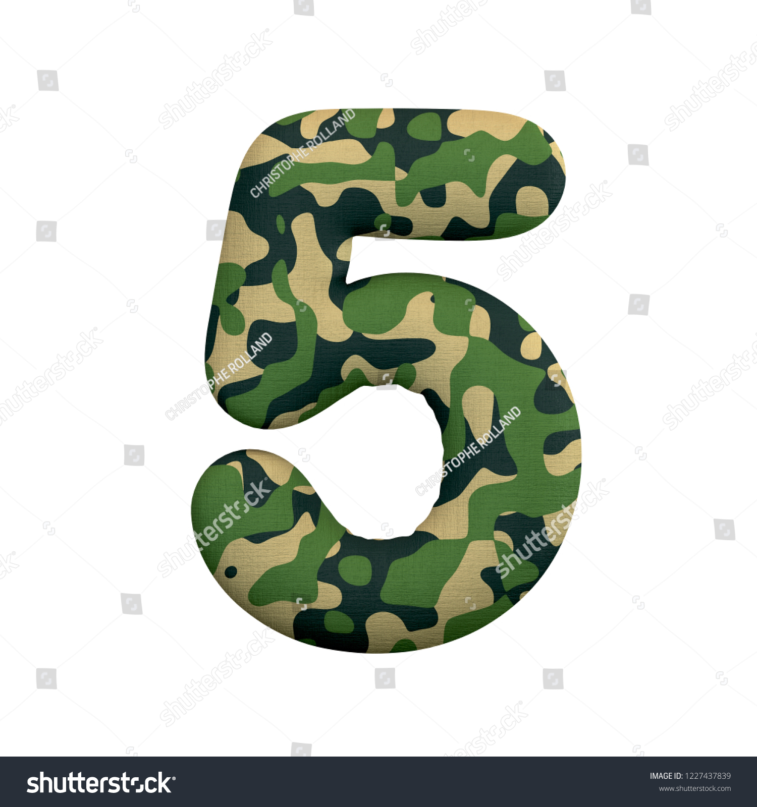 Army Number 5 3d Camo Digit Stock Illustration 1227437839 | Shutterstock