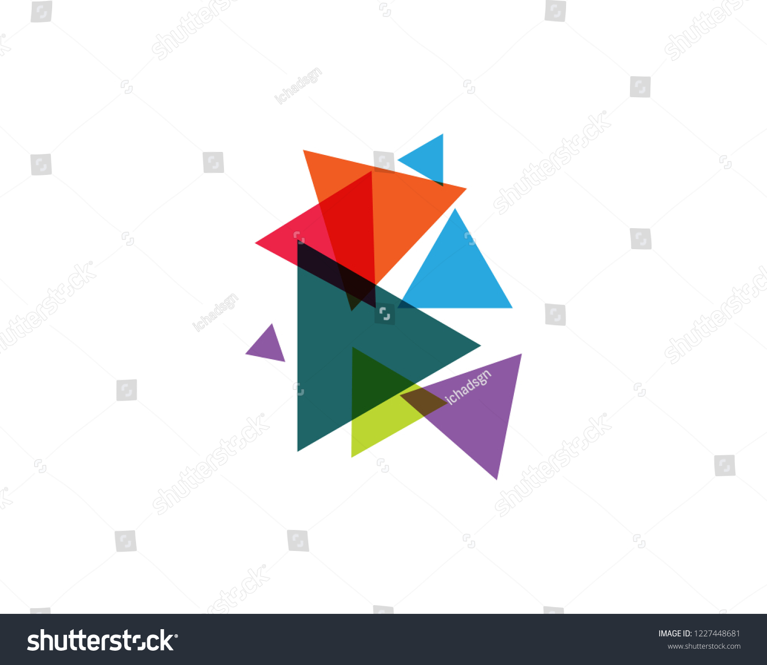 Triangle Logo Template Design Stock Vector (Royalty Free) 1227448681 ...