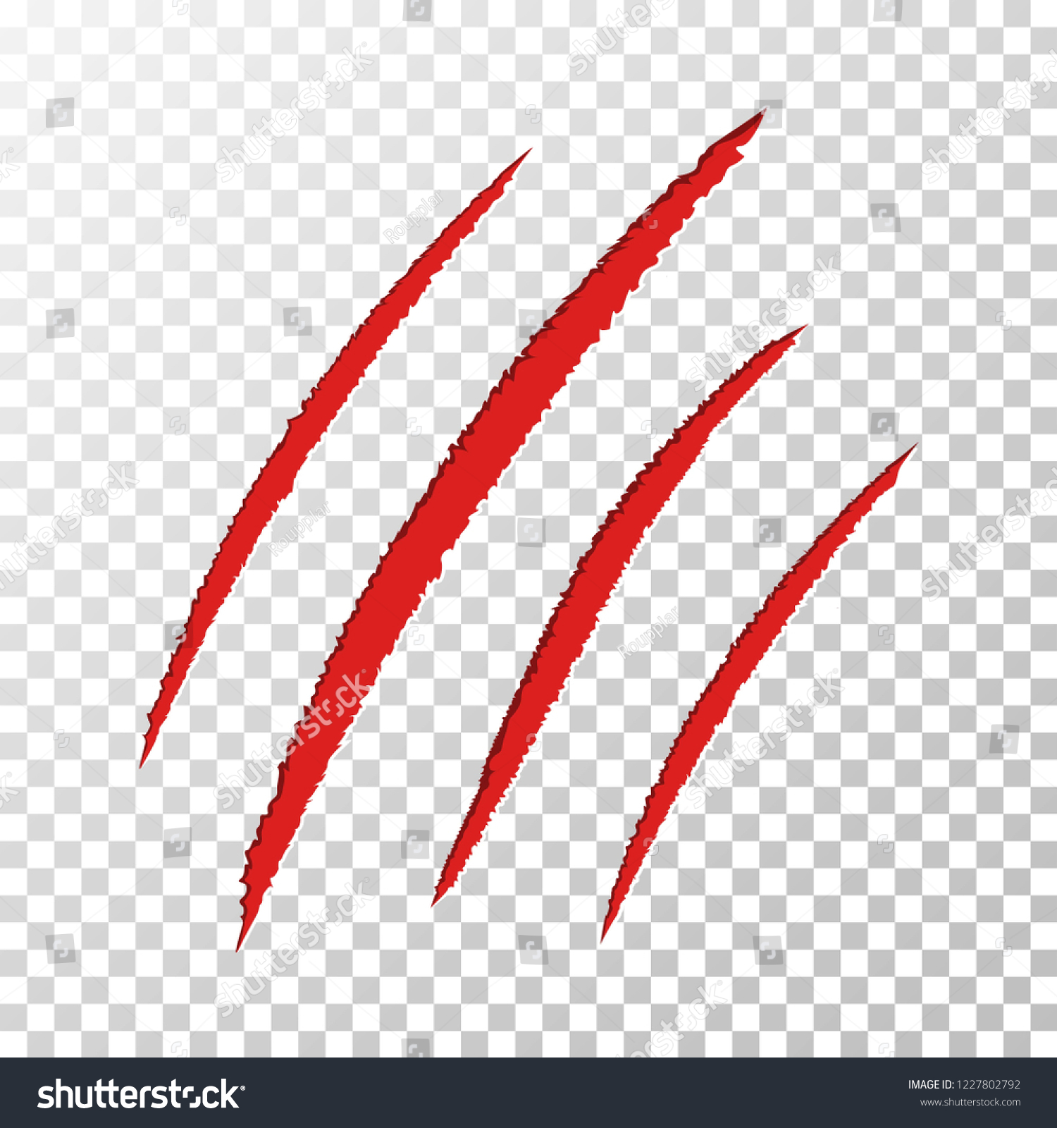 Animal Claws Scratches On Transparent Background Stock Vector (Royalty ...