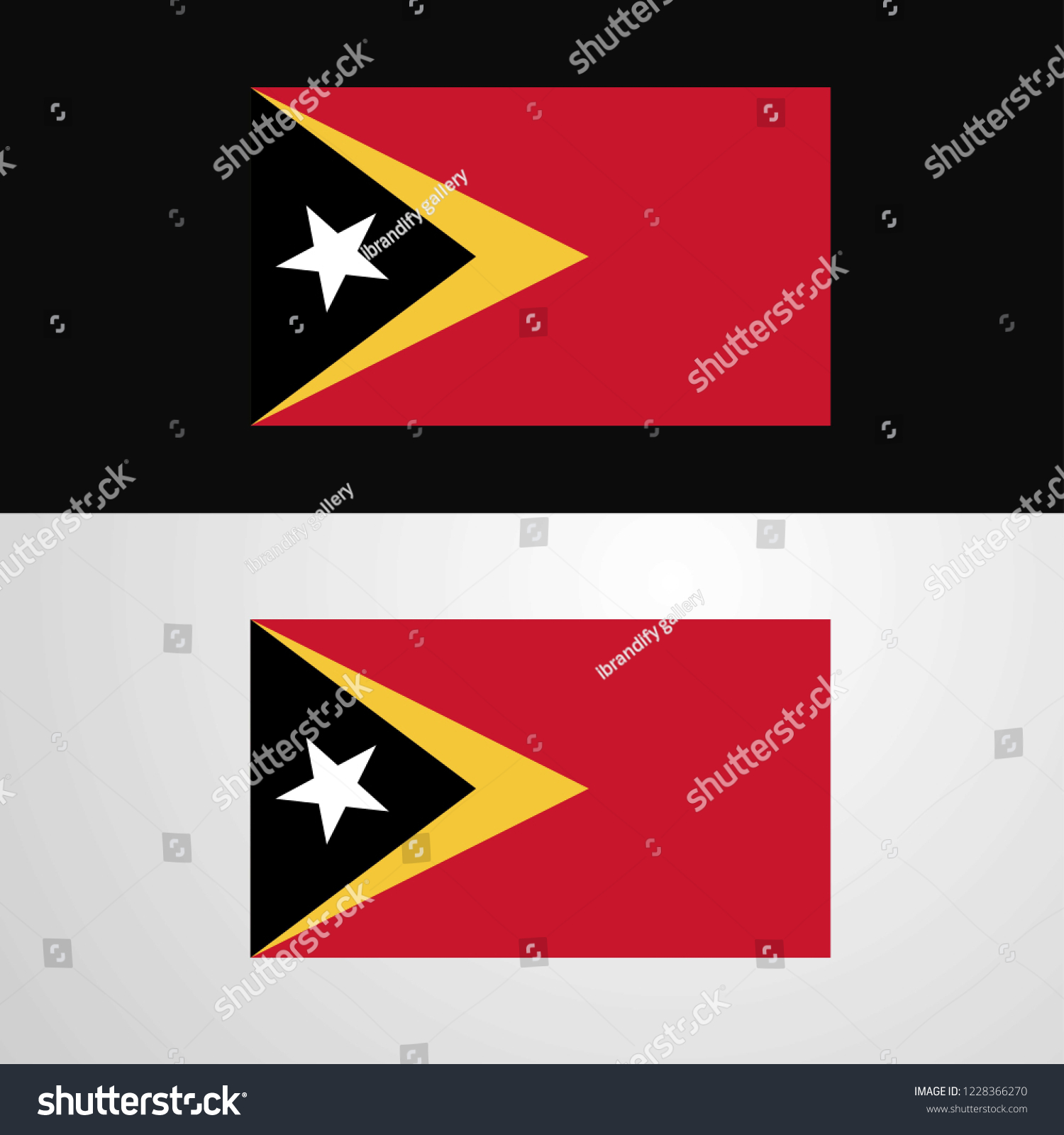 East Timor Flag Banner Design Stock Vector (Royalty Free) 1228366270 ...