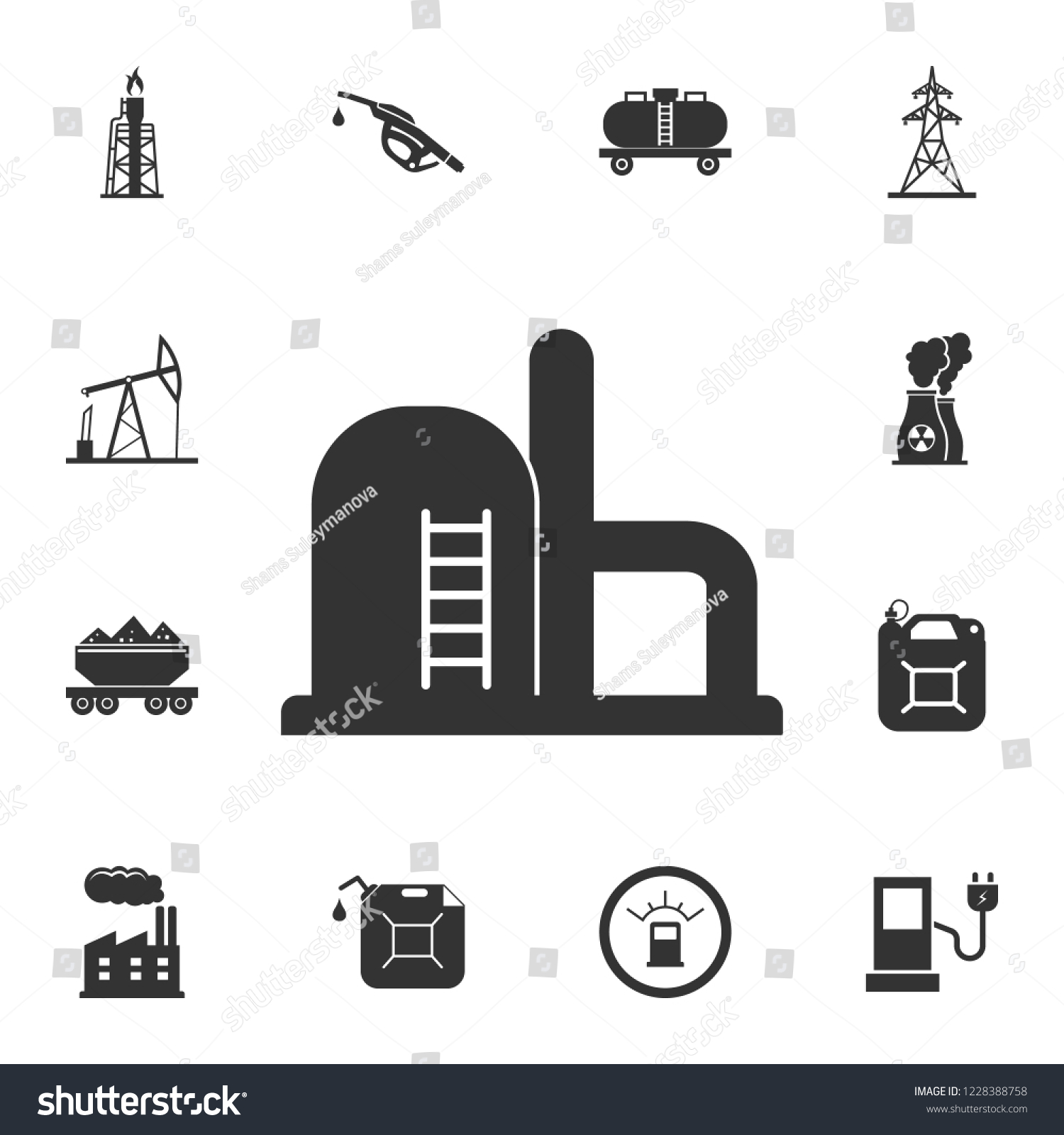 Refinery Icon Simple Element Illustration Refinery Stock Illustration ...