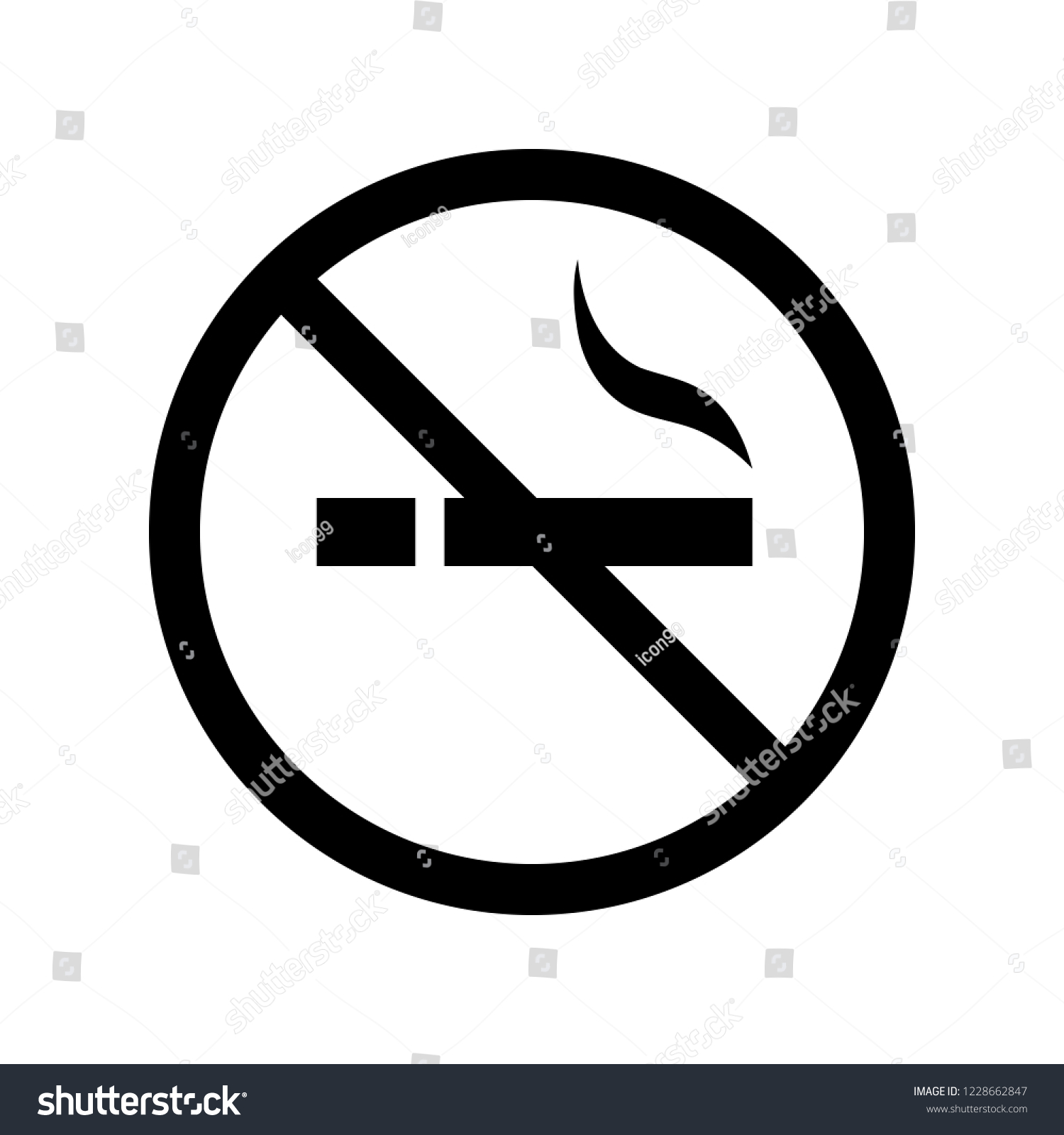 No Smoking Zone Stock Vector (Royalty Free) 1228662847 | Shutterstock