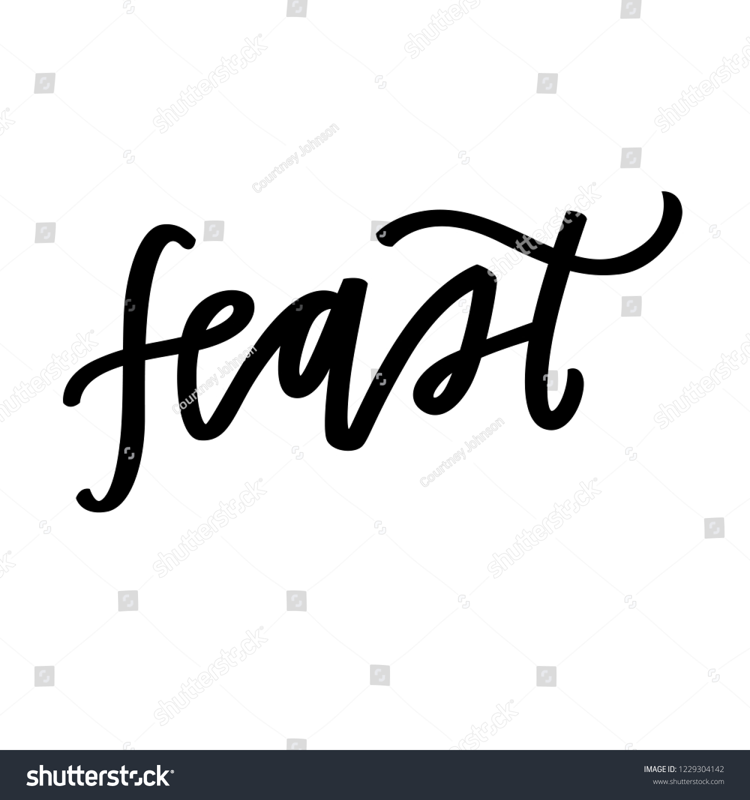 Feast Hand Lettering Stock Vector (Royalty Free) 1229304142 | Shutterstock