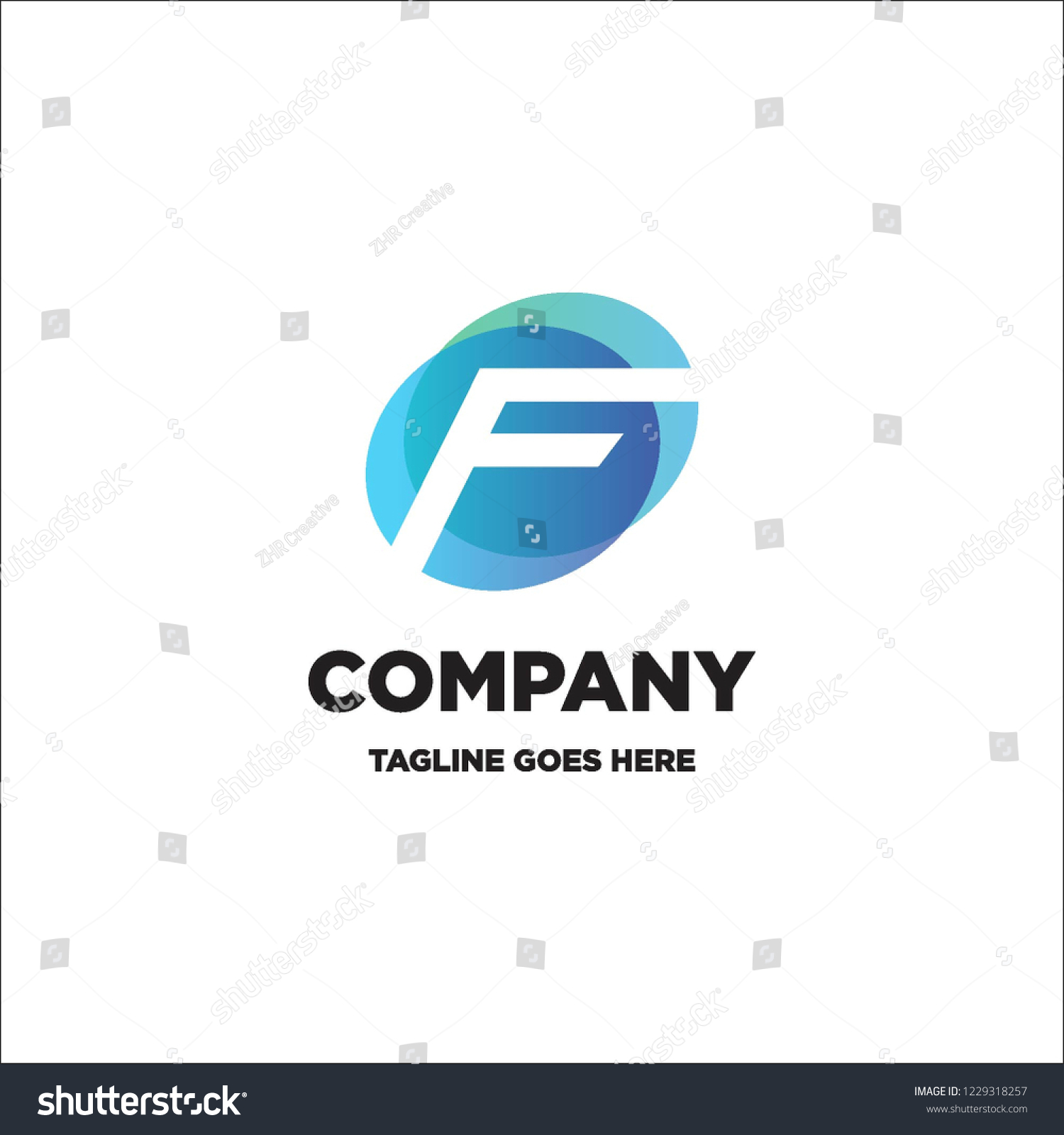 F Initial Logo Stock Vector (Royalty Free) 1229318257 | Shutterstock