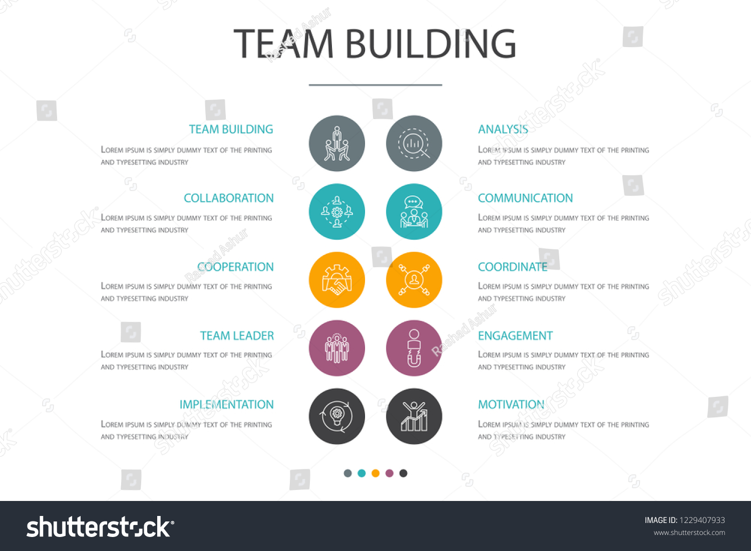 Team Building Presentation Template Cover Layout Stock Vector (Royalty ...