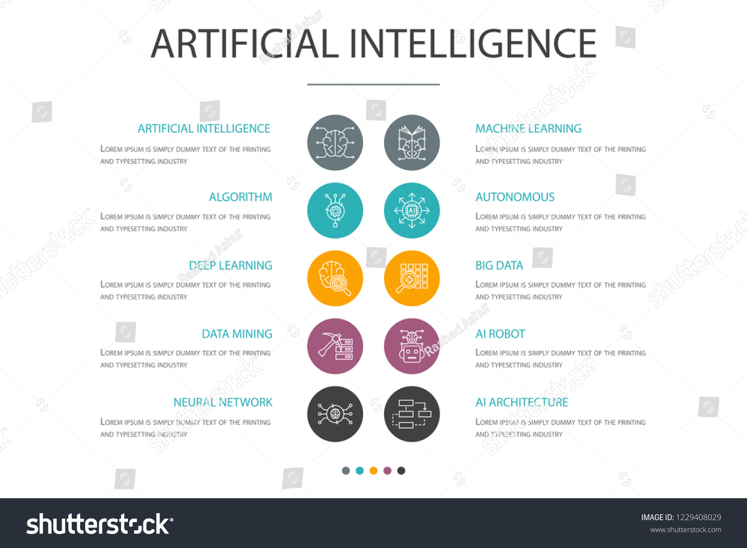 Artificial Intelligence Presentation Template Cover Layout Stock Vector ...