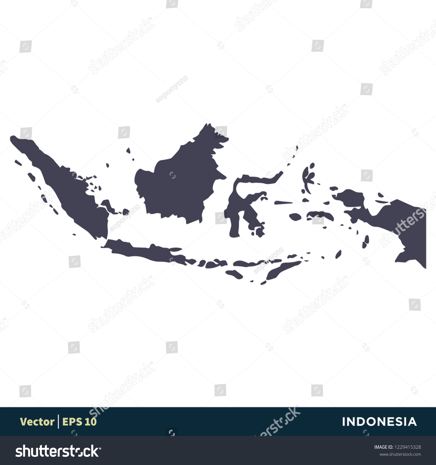 Indonesia Asia Countries Map Icon Vector Stock Vector (Royalty Free ...