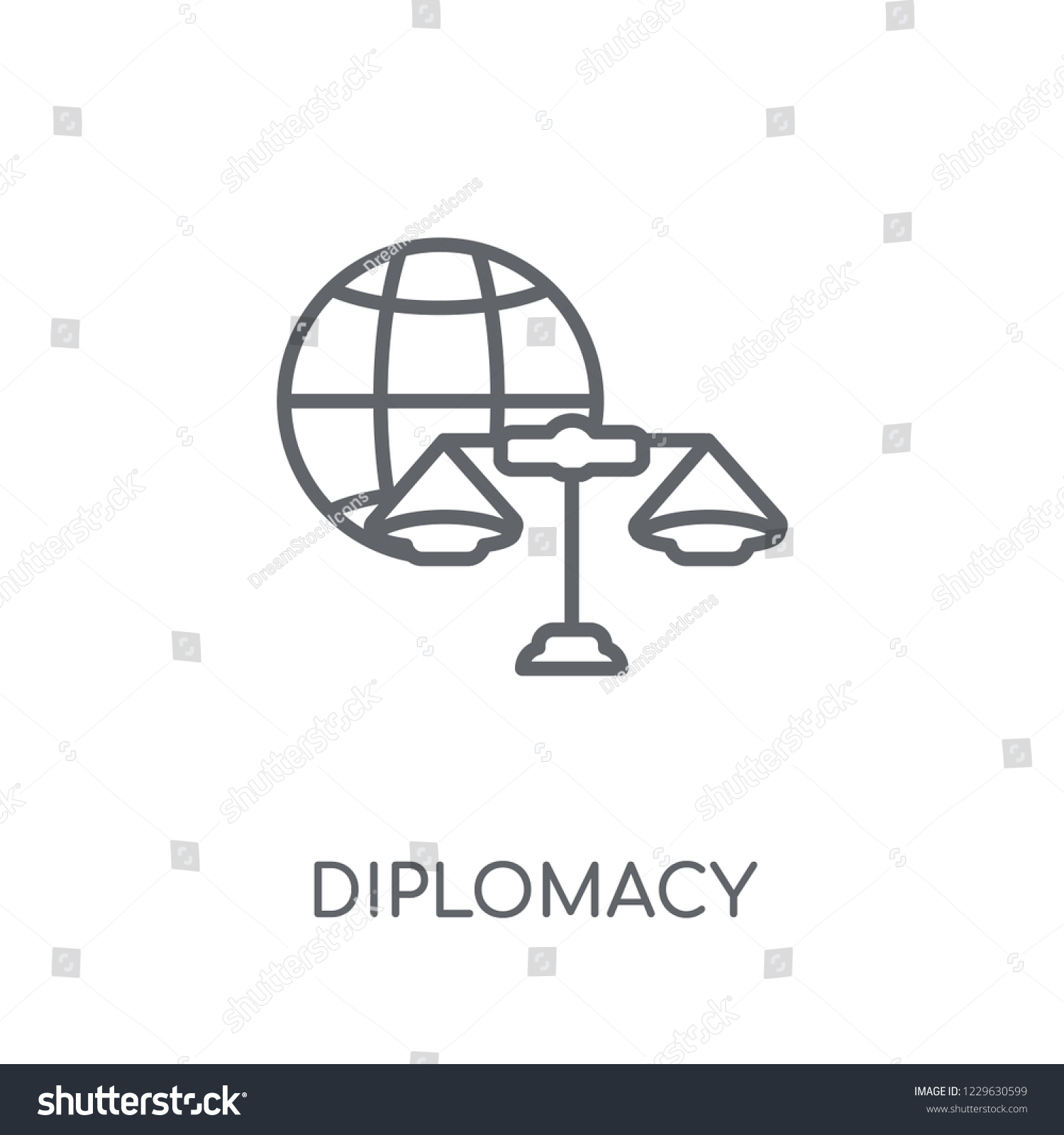 Diplomacy Linear Icon Modern Outline Diplomacy Stock Vector (Royalty ...