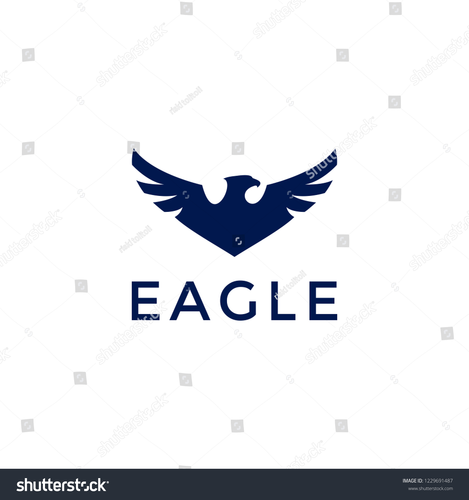 Eagle Logo Design Stock Vector (Royalty Free) 1229691487 | Shutterstock