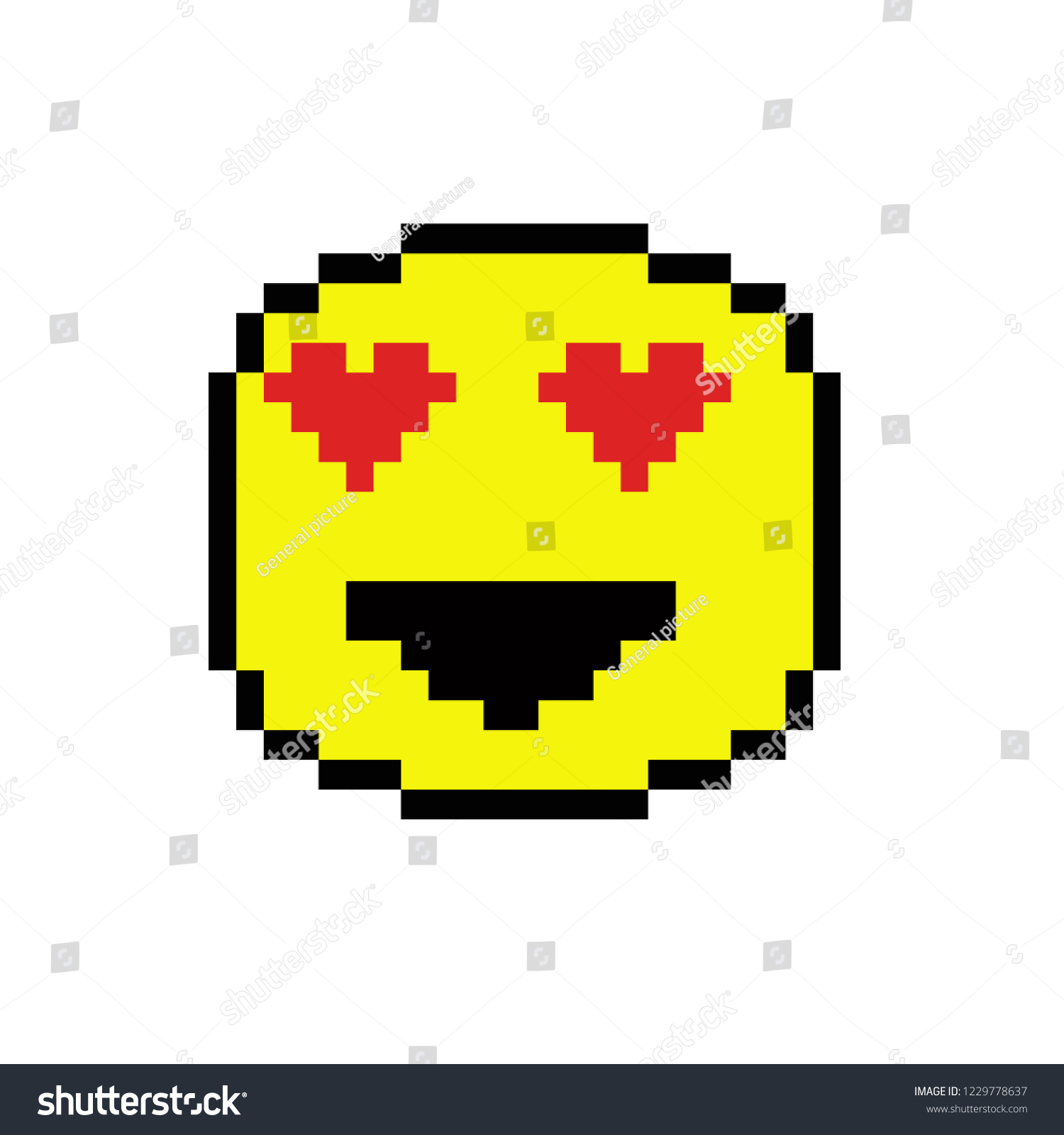 Emoji Pixel Vector Stock Vector (Royalty Free) 1229778637 | Shutterstock