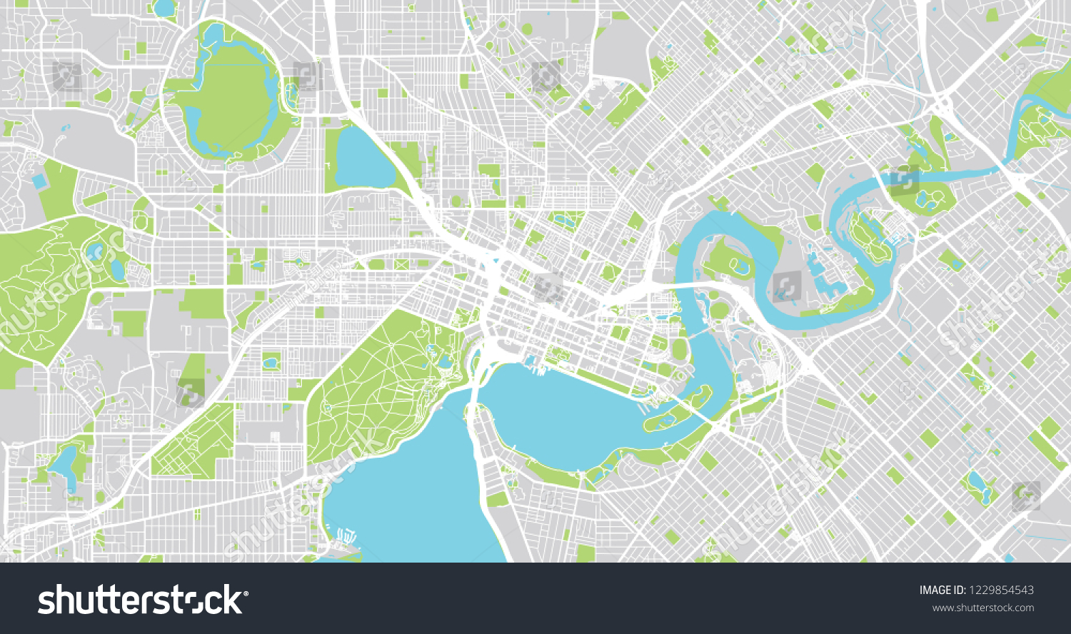 Urban Vector City Map Perth Australia Stock Vector (royalty Free 