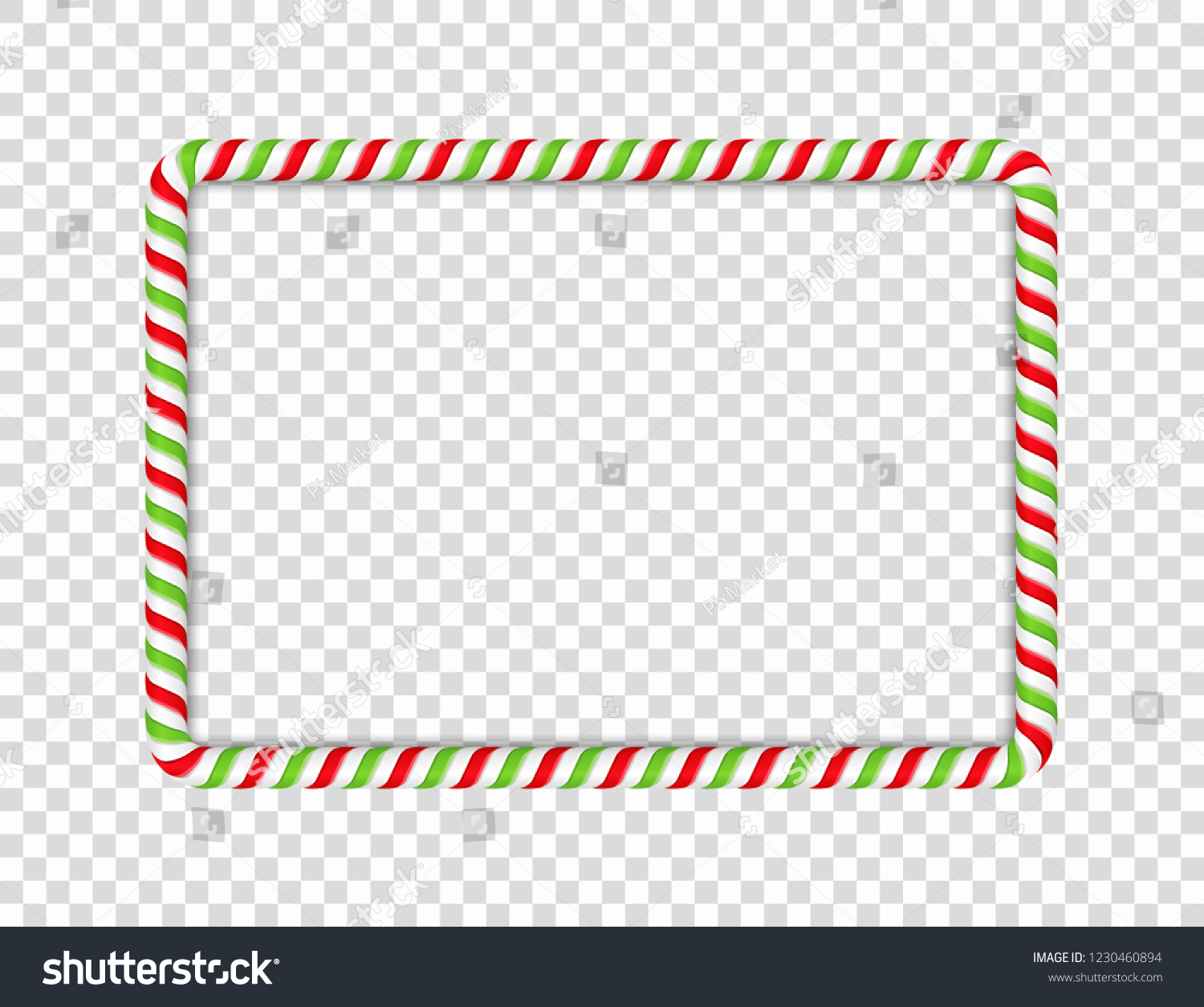 Frame Made Candy Cane Vector Eps10 Stock Vector (royalty Free 